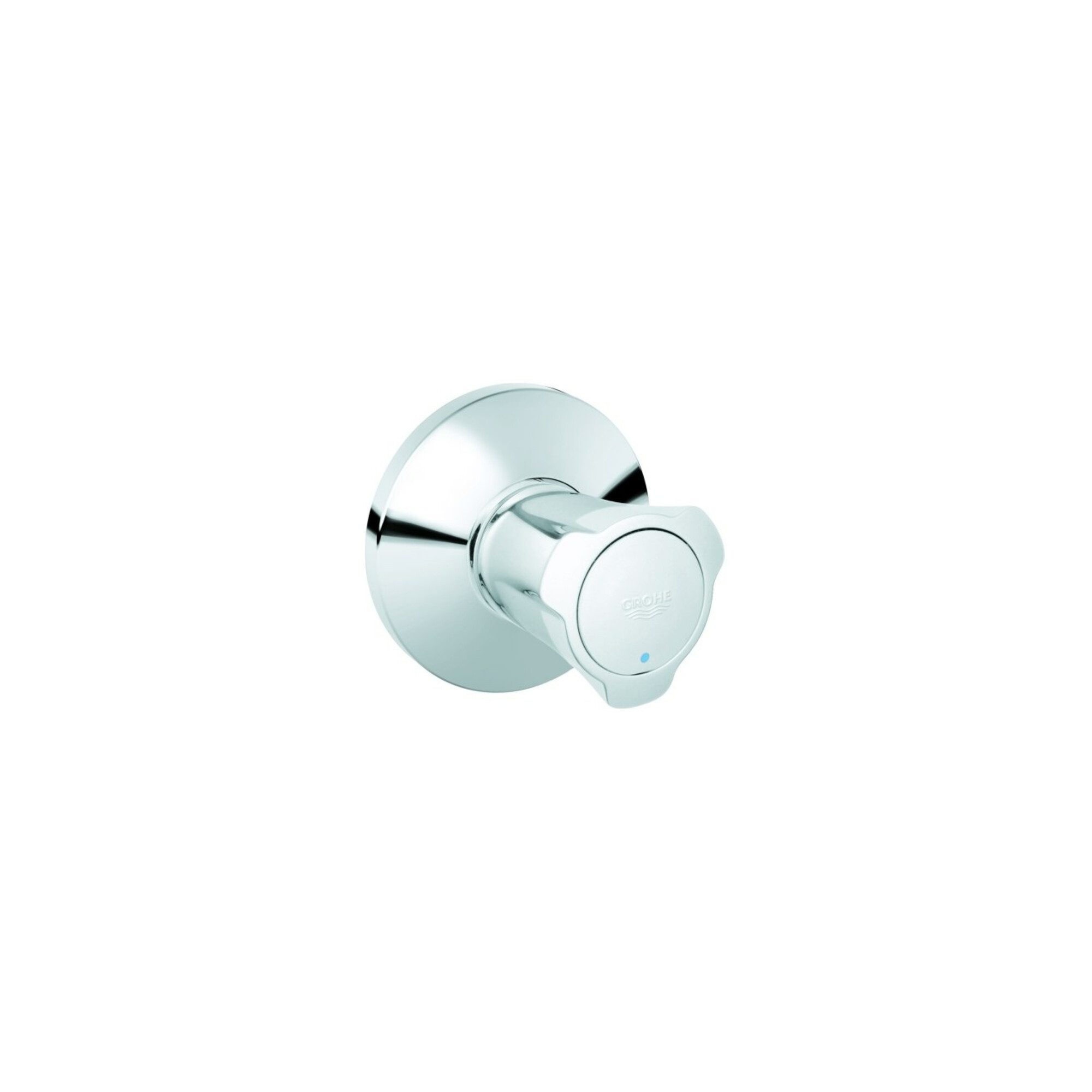 Grohe Eckventil Grohe UP-Ventil-Oberbau Costa Markierung blau, chrom, mit Schubrosette