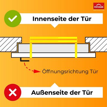 MDCASA Handtuchhalter Tür Rückseite - Edelstahl - verstellbar von 43 bis 80 cm