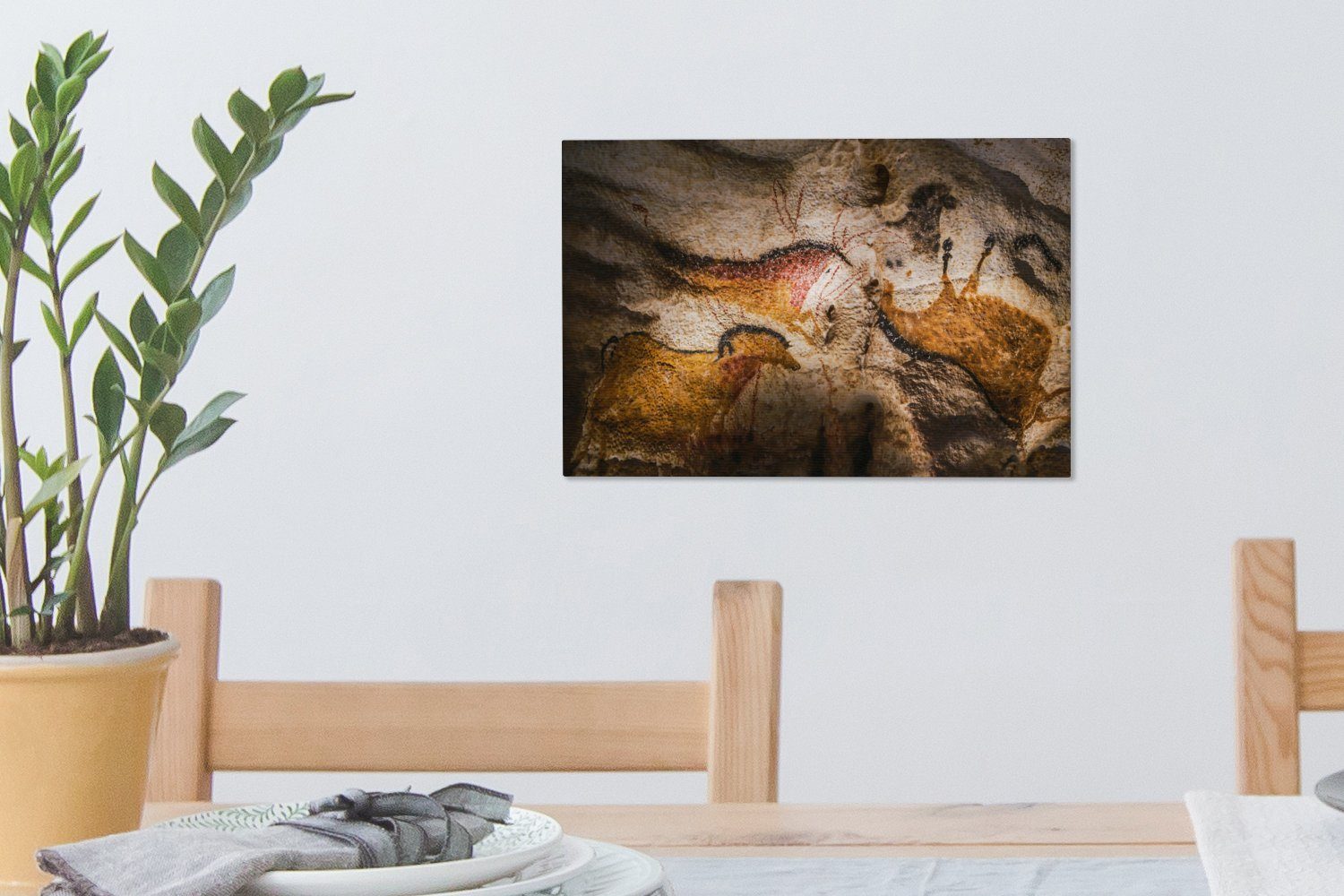 in Wandgemälde OneMillionCanvasses® den Leinwandbilder, Wandbild von Höhlen in St), Aufhängefertig, Frankreich, cm Lascaux (1 Wanddeko, Leinwandbild 30x20