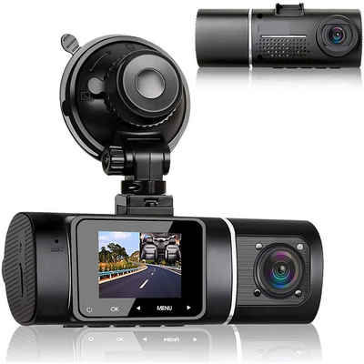 GelldG »Dashcam Auto Dual 1080P Full HD Infrarot Nachtsicht Autokamera Vorne Innen 17 ° Weitwinkel, G-Sensor, HDR, Loop-Aufnahm, Parküberwachung und Bewegungserkennung« Dashcam