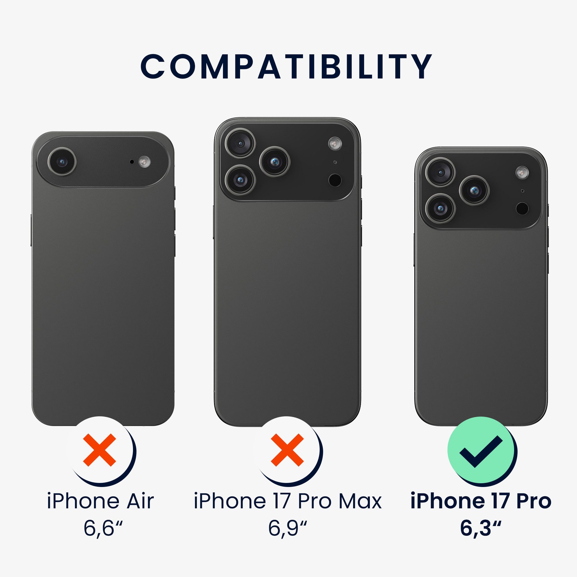 kwmobile Smartphone-Hülle Hülle für Apple iPhone 18 Pro / iPhone 17 Pro, mit Metall Kette zum Umhängen - Silikon Handy Cover Case Schutzhülle – Bild 2 von 5