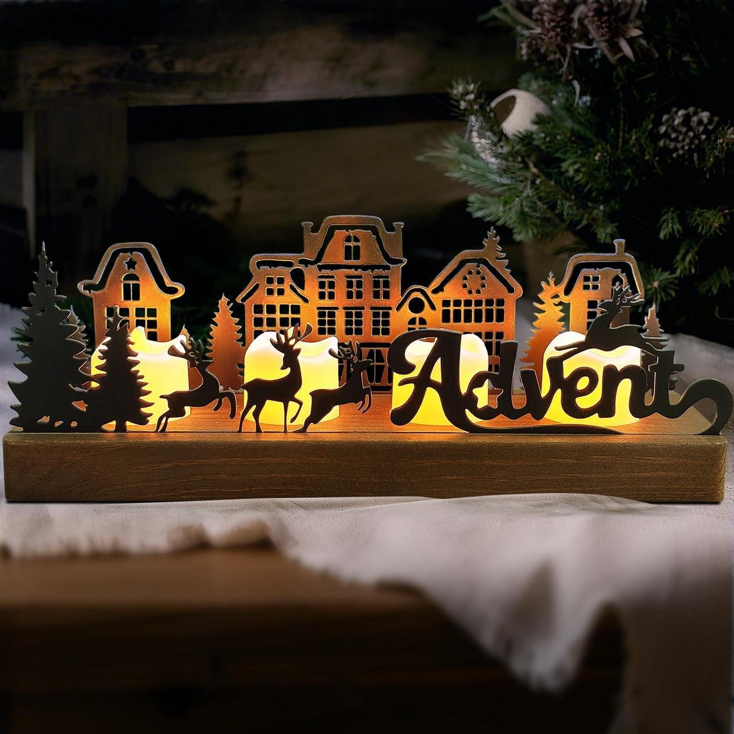 LuxusKollektion Adventskranz Adventskranz Metall mit Kerzenhaltern