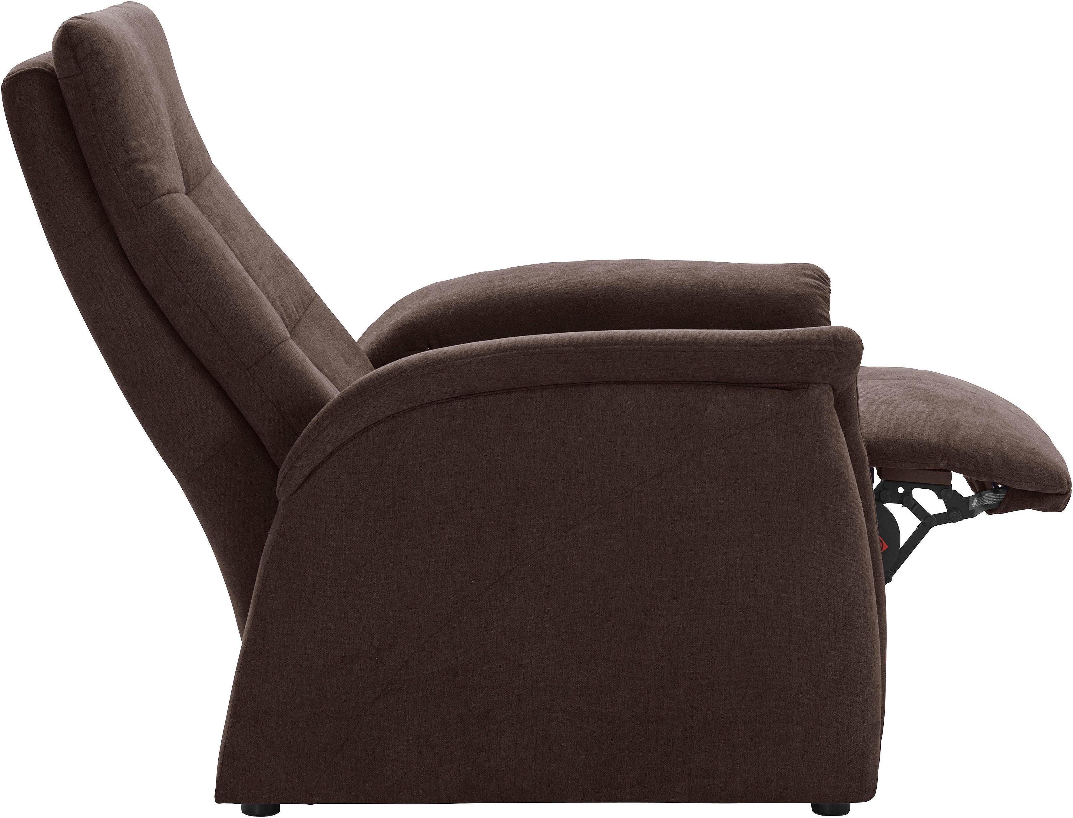 exxpo - sofa fashion Sessel Tivoli, Hochlehnsessel, Relaxsessel, Kinosessel, bequem (Set), mit Relaxfunktion, schmale Armlehnen