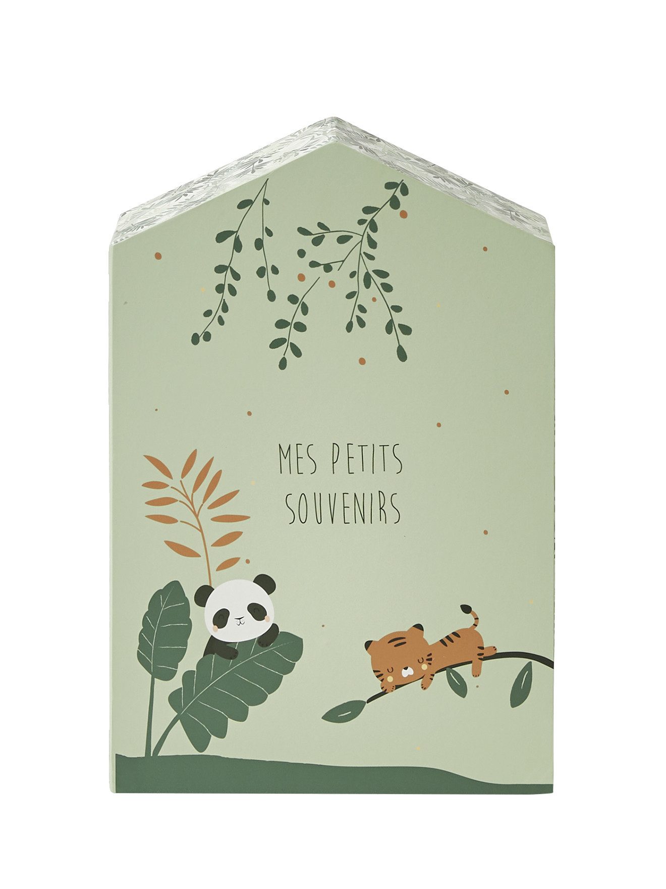 vertbaudet Neugeborenen-Geschenkset Baby Erinnerungsbox PANDAFREUNDE auf Französisch