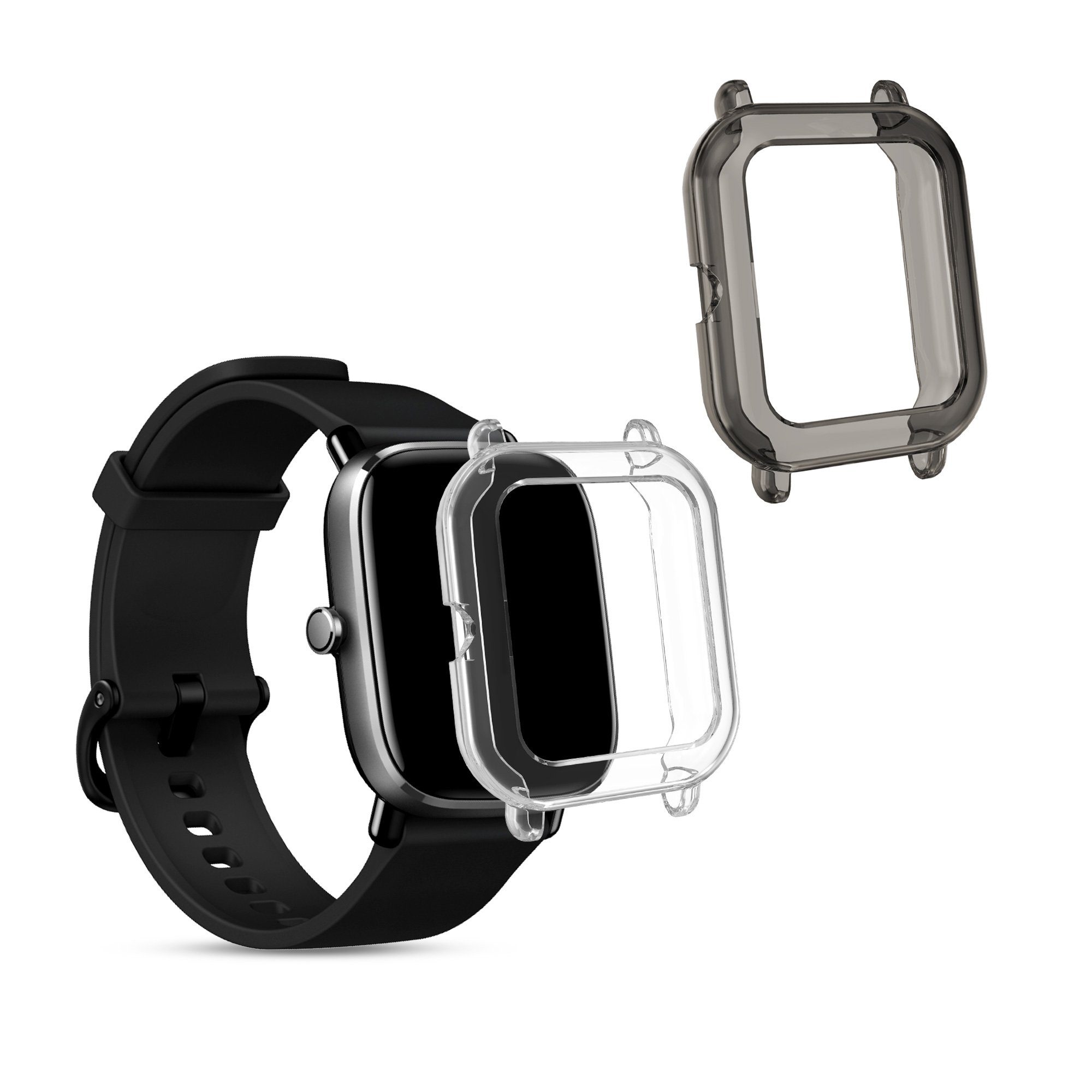 kwmobile Smartwatch-Hülle 2x Schutzhülle für Huami Amazfit GTS 2 Mini,  Fitness Tracker Gehäuse Hülle klar