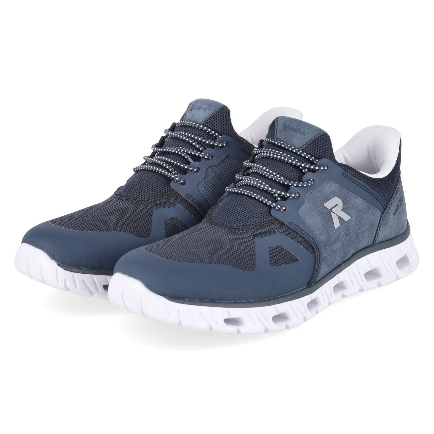 Rieker 04355-14 Herren Textil & Synthetik blue Schnürschuh