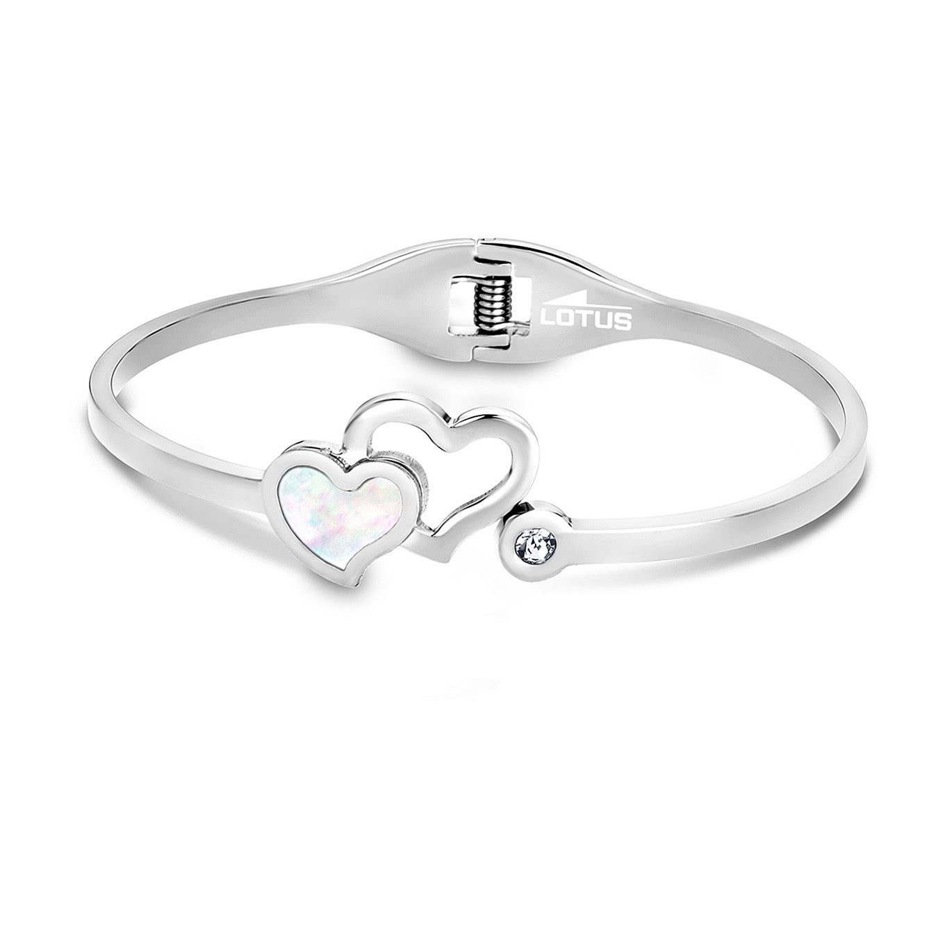 Lotus Style Armspange Lotus Style Armband Armspange silber (Armspangen), für Damen aus Edelstahl (Stainless Steel)