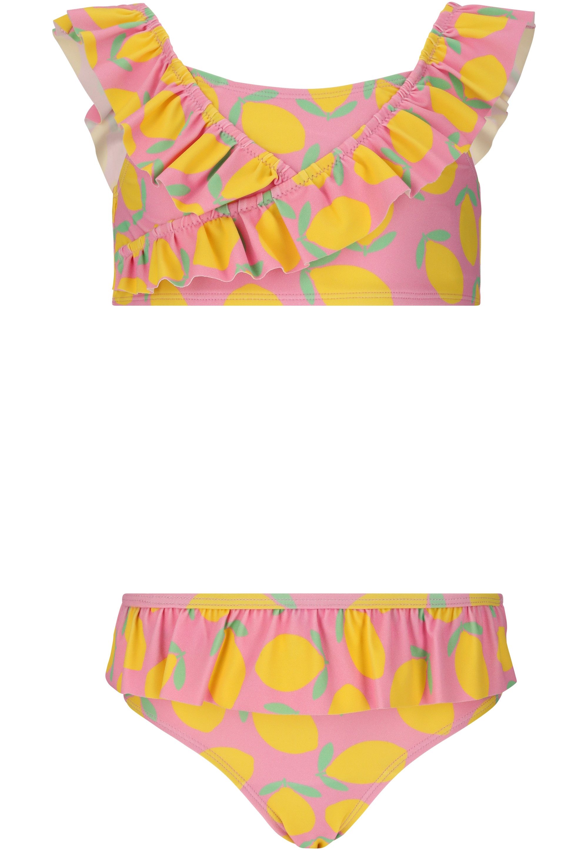 ZIGZAG Balconette-Bikini Tropical (1-St) mit stylischem Rüschendesign und Sonnenschutz