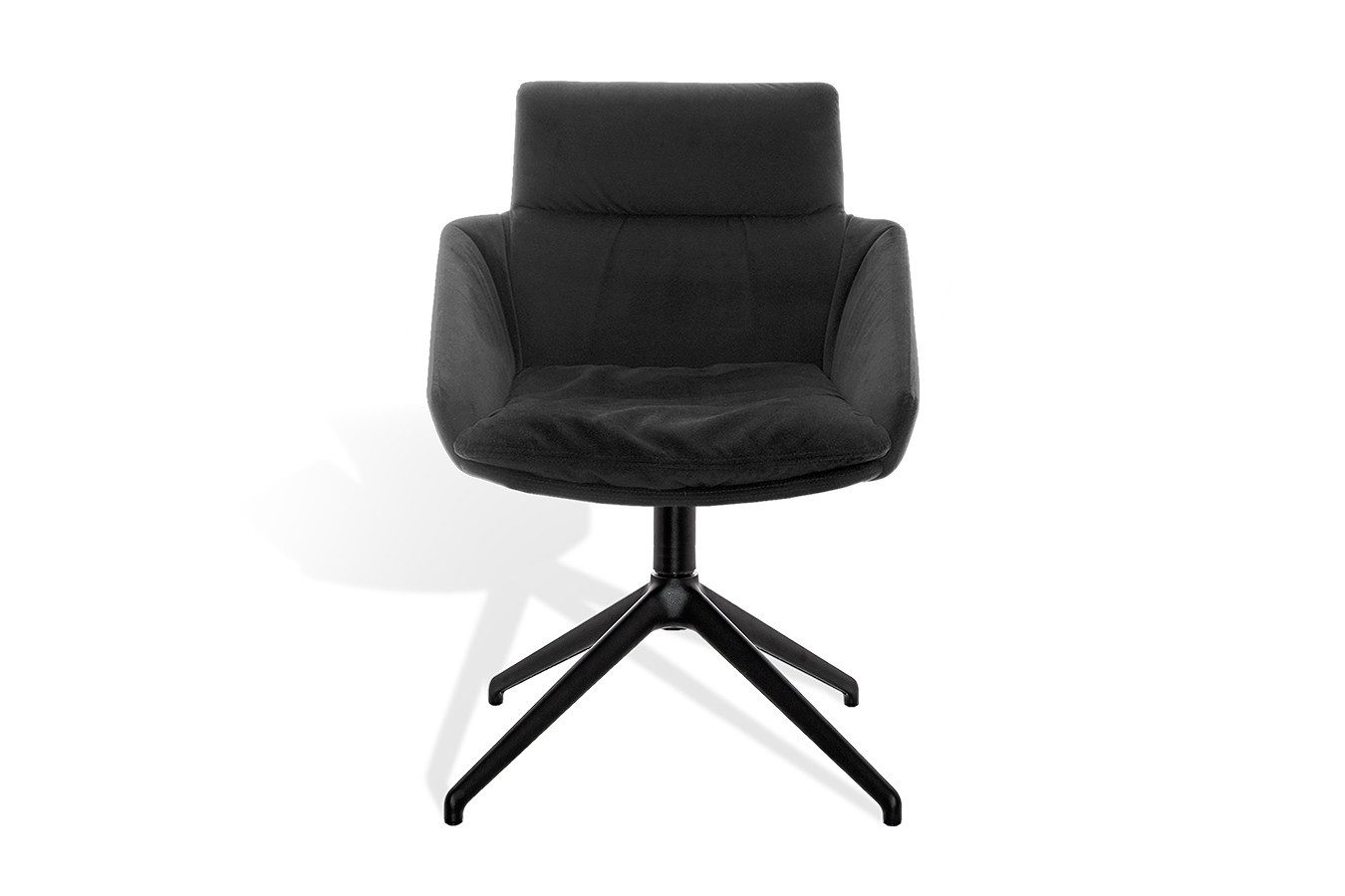 KFF Drehsessel Drehstuhl m. Arm Faye Casual Stoff grau