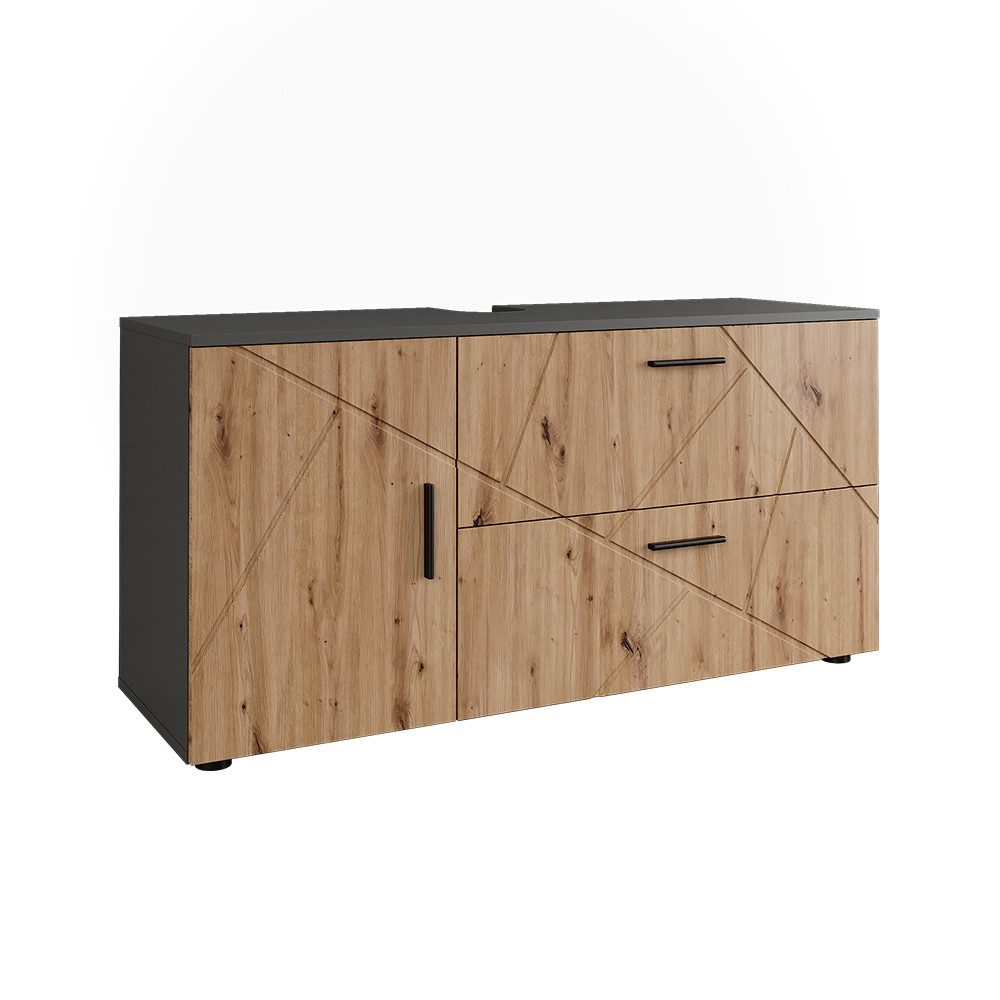 Vicco Waschbeckenunterschrank Irma, Anthrazit/Artisan, 120.1 x 60.6 cm mit günstig online kaufen