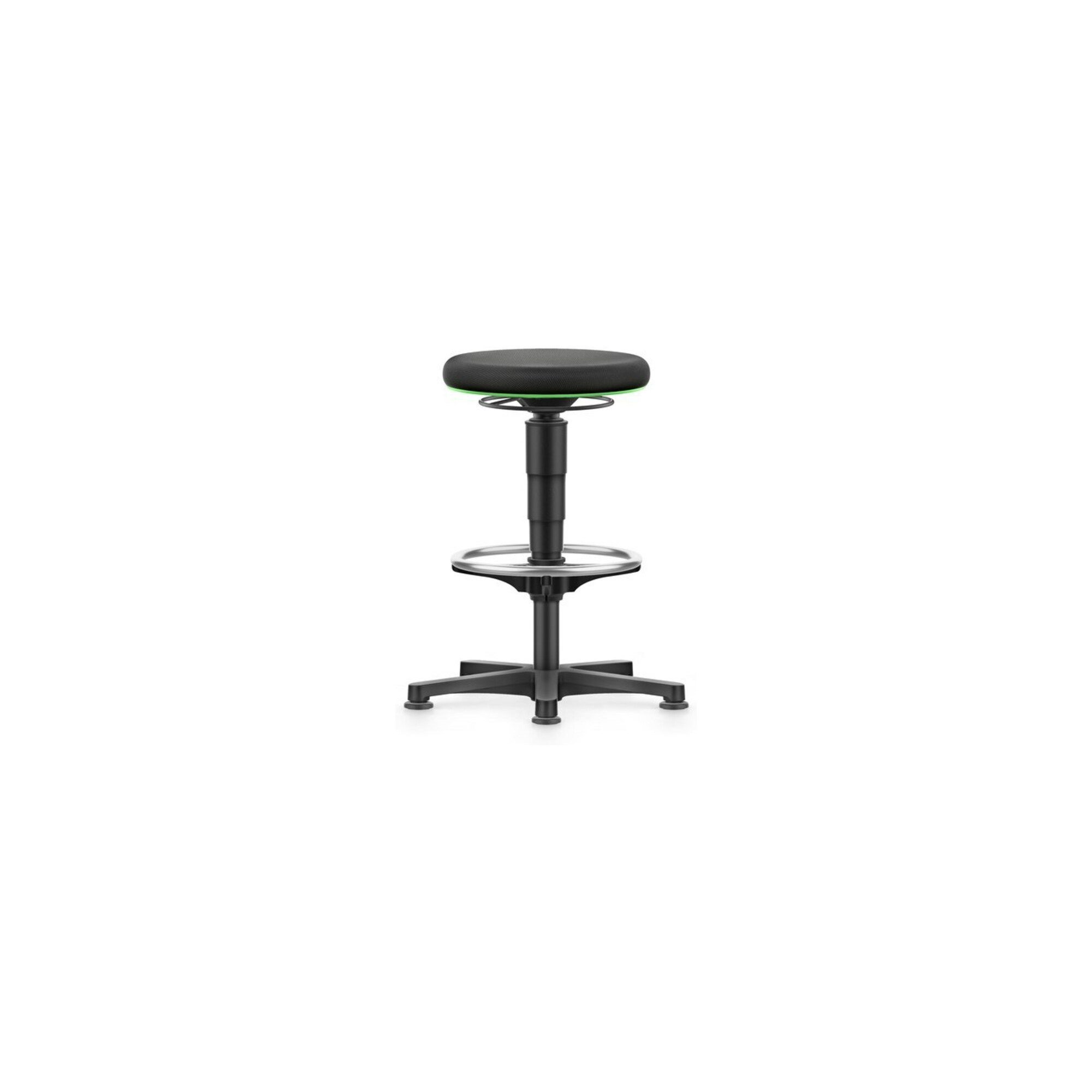 bimos Bürostuhl bimos Drehhocker Stoffsitz Sitzhöhe 530 - 750 mm mit Gleiter und Fußri