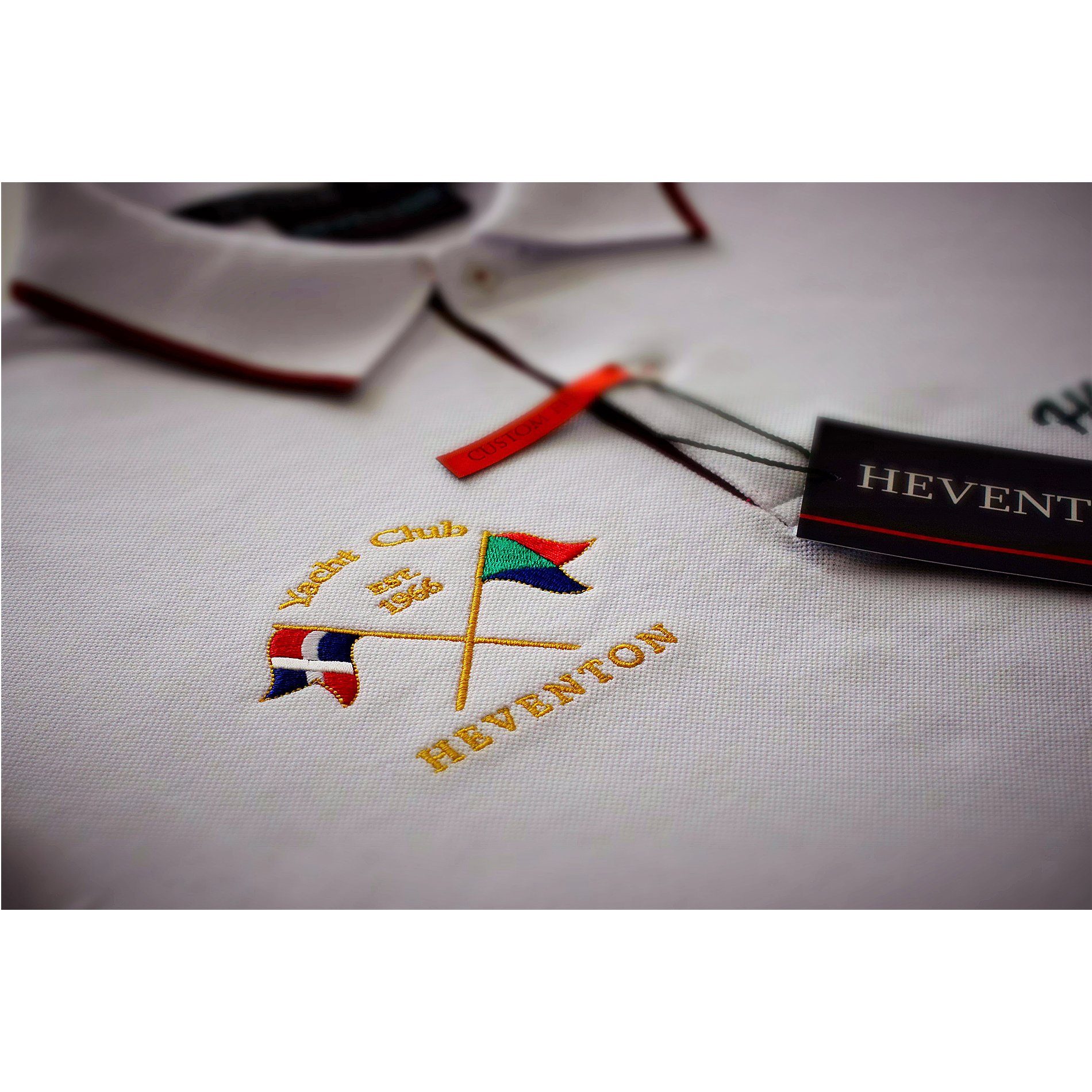 Weiß HEVENTON Poloshirt Piqué