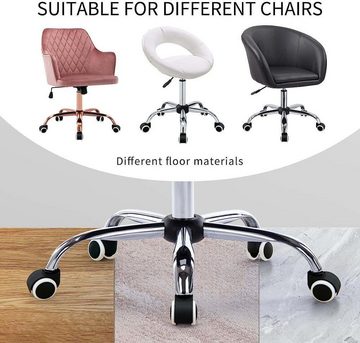 BlingBin Stuhlrolle 5 x Rollen für Bürostuhl Caster Wheels für Schreibtisch Stuhl, (5er Set, 5-St), Bodenschutz leise glatt auf Böden