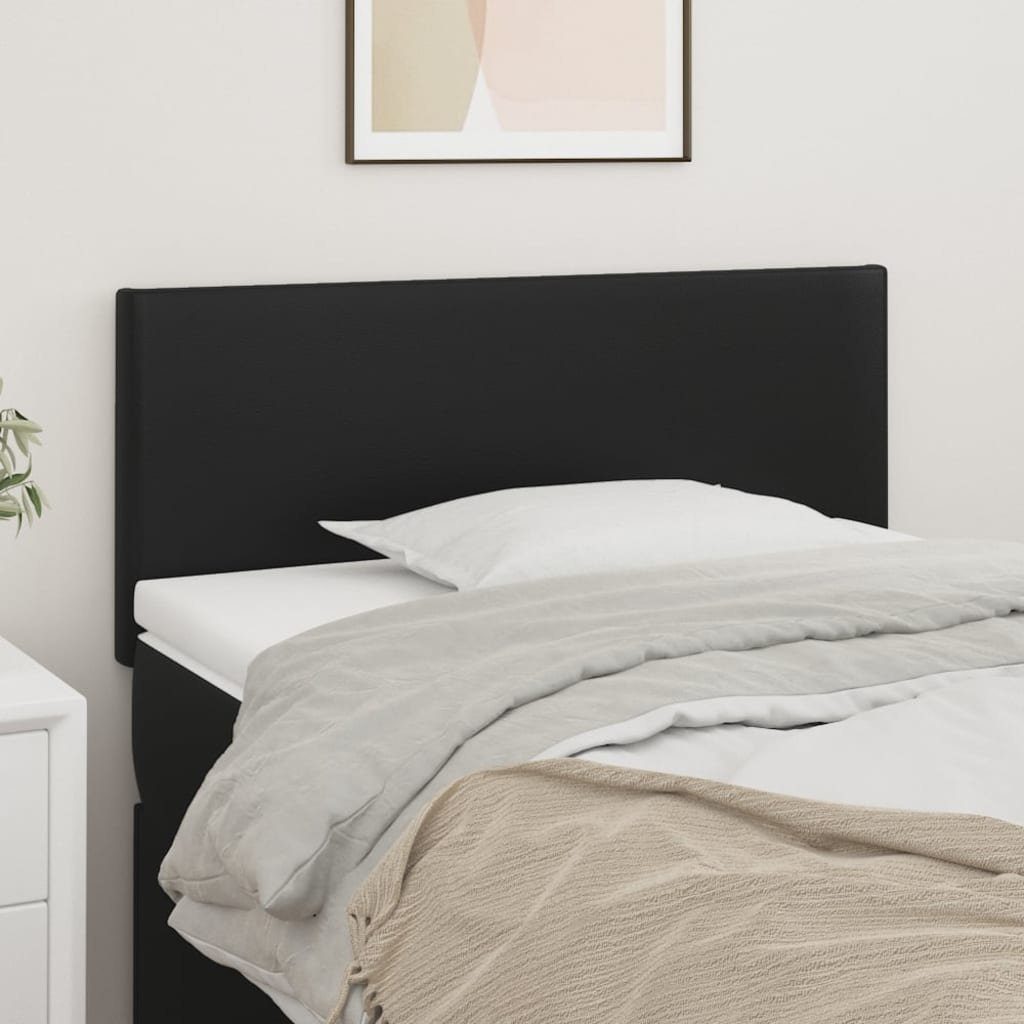 vidaXL Bett Kopfteil Schwarz 80x5x78/88 cm Kunstleder (1-tlg)