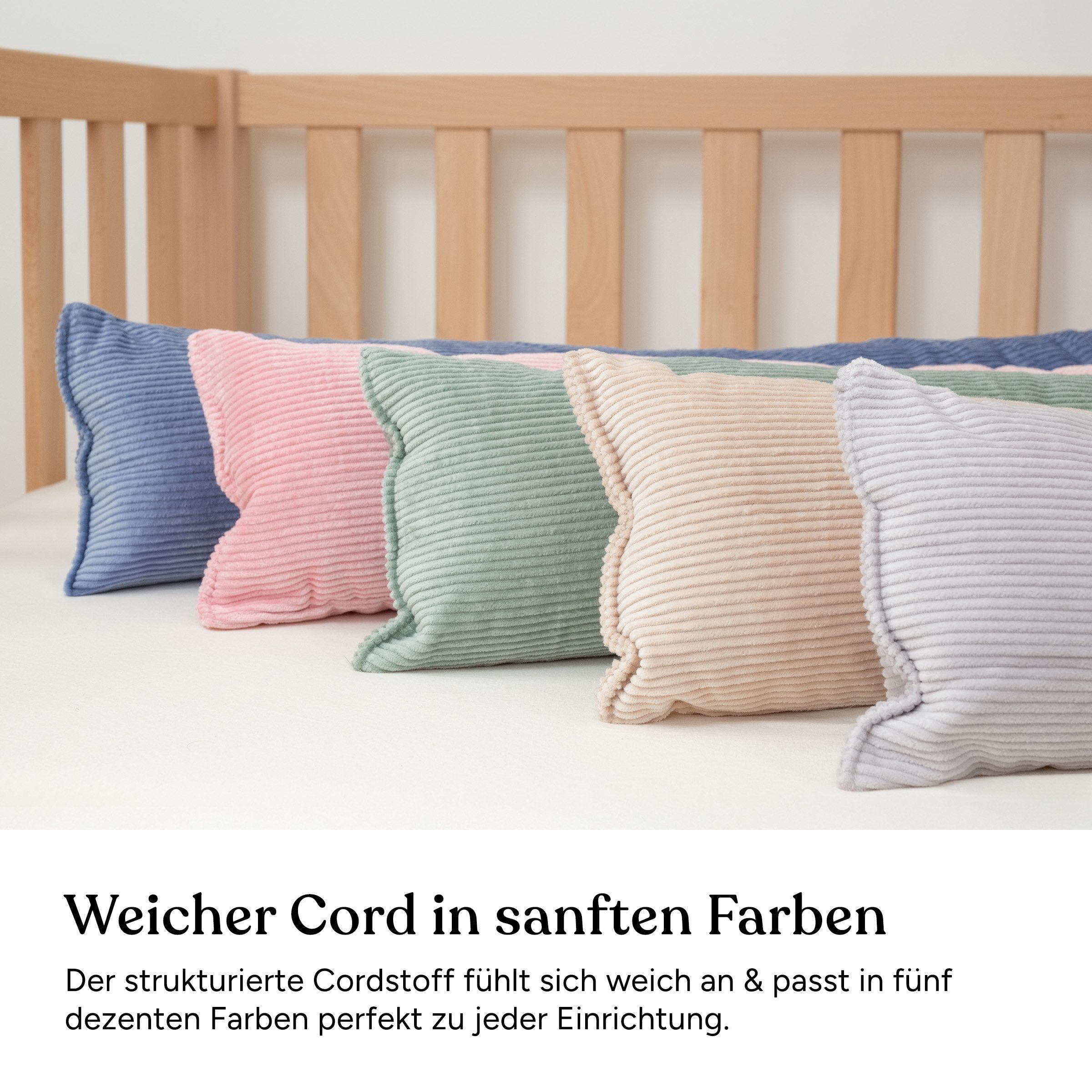 Ehrenkind Nestchenschlange Bettschlange Cord aus 100% Bio-Baumwolle, Schutz und Geborgenheit, (Kuschelschlange, Bettumrandung Babybett), Bettschlange Baby – Bild 4 von 5