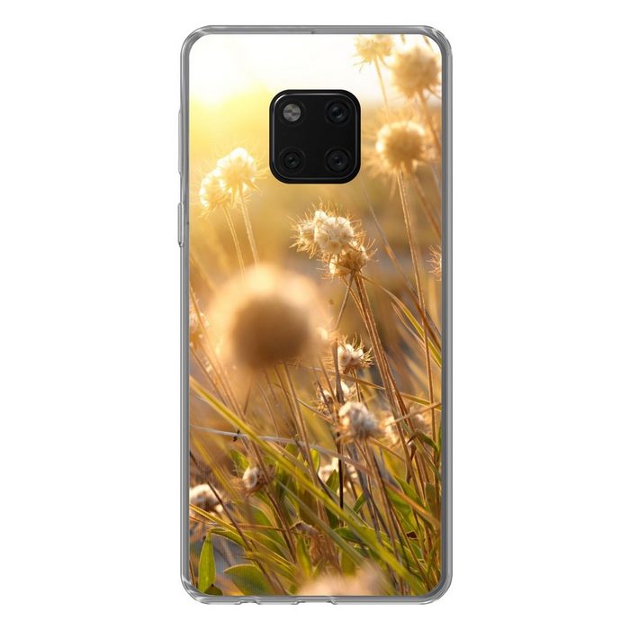 MuchoWow Handyhülle Pflanzen - Natur - Blumen - Sonne - Horizont Handyhülle Huawei Mate 20 Pro Handy Case Silikon Bumper Case