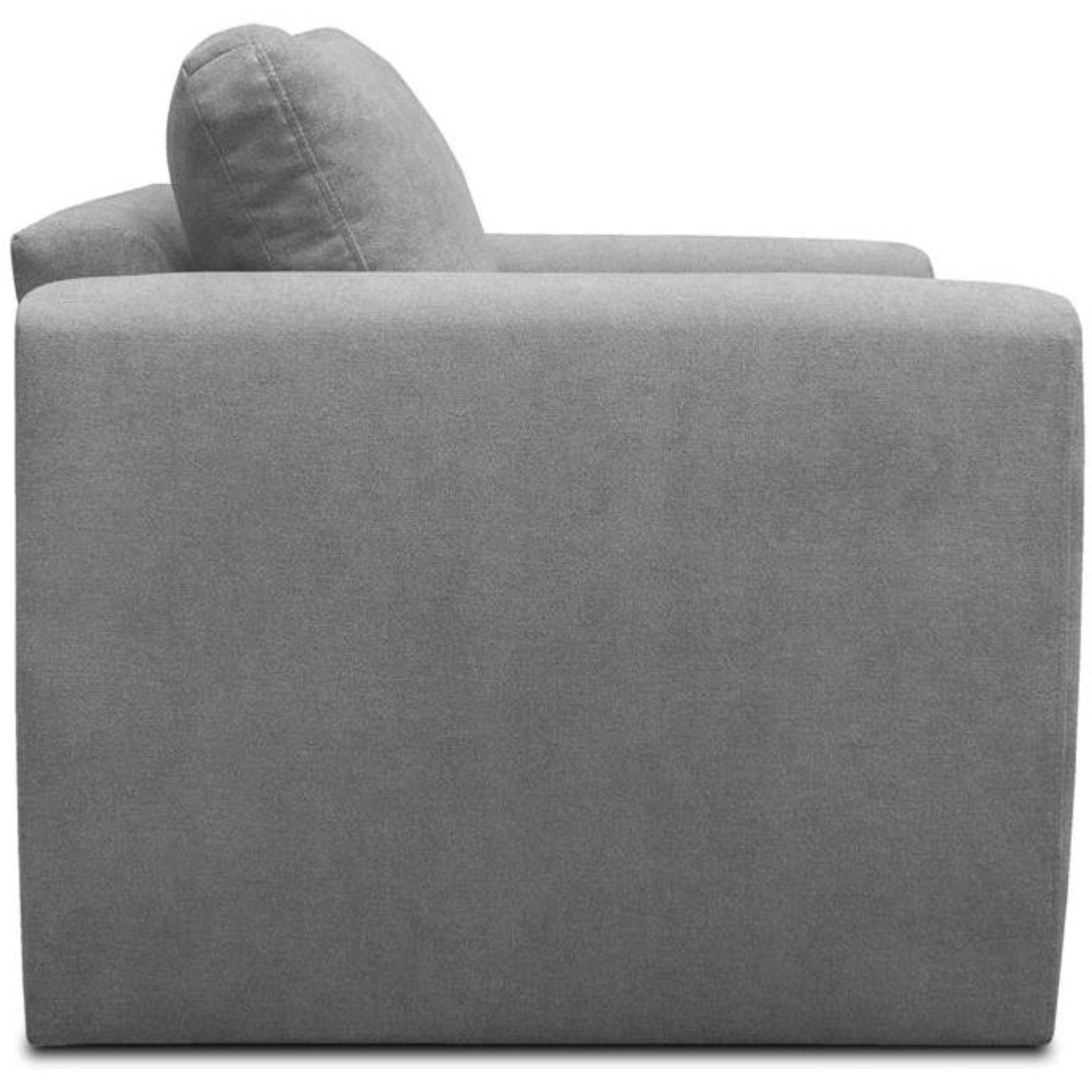 Kamel 1-Sitzer mit Bettkasten, Polstersessel Dunkelgrau Schlaffunktion, (alfa Beautysofa Sofa, Wohnzimmersessel), (Modern Relaxsessel 19)
