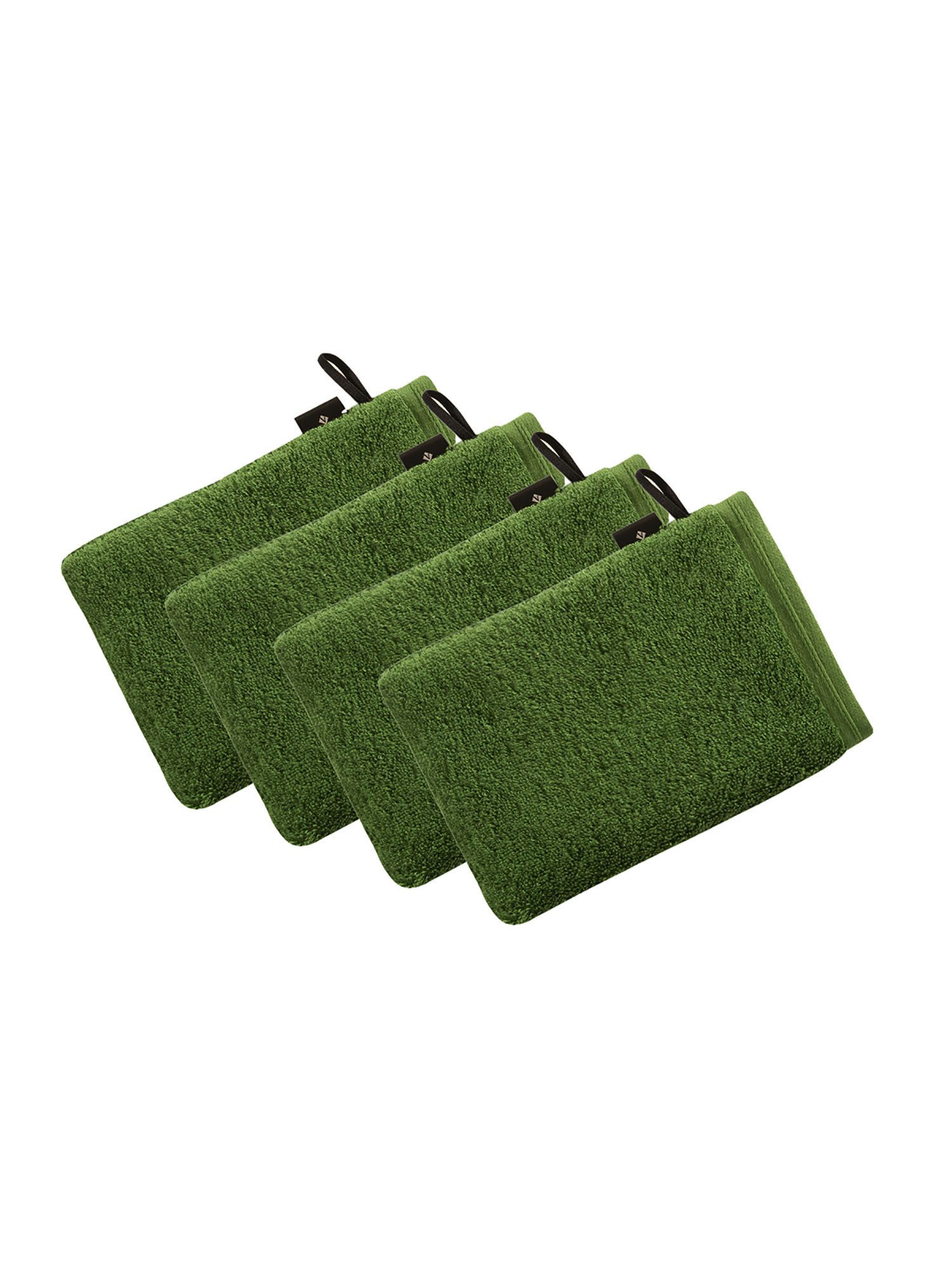 Vossen Waschhandschuh 4er Pack Waschhandschuh 22 x 16 cm Vegan Life, Frottier (Spar-Set, 4-St)