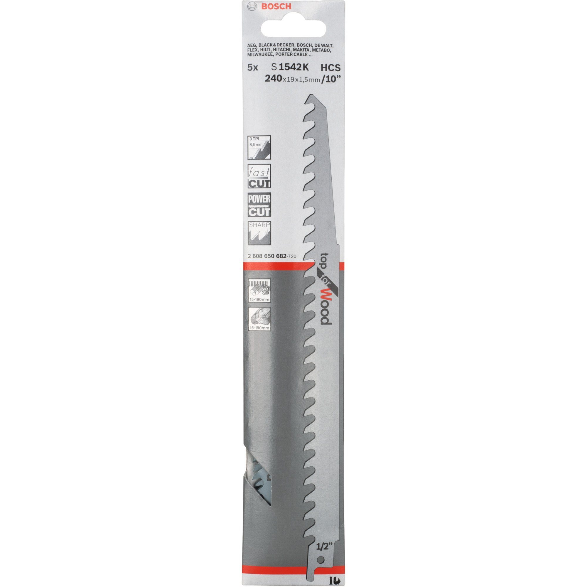 Bosch Professional Sägeblatt Bosch Professional Säbelsägeblatt S 1542 K Top for