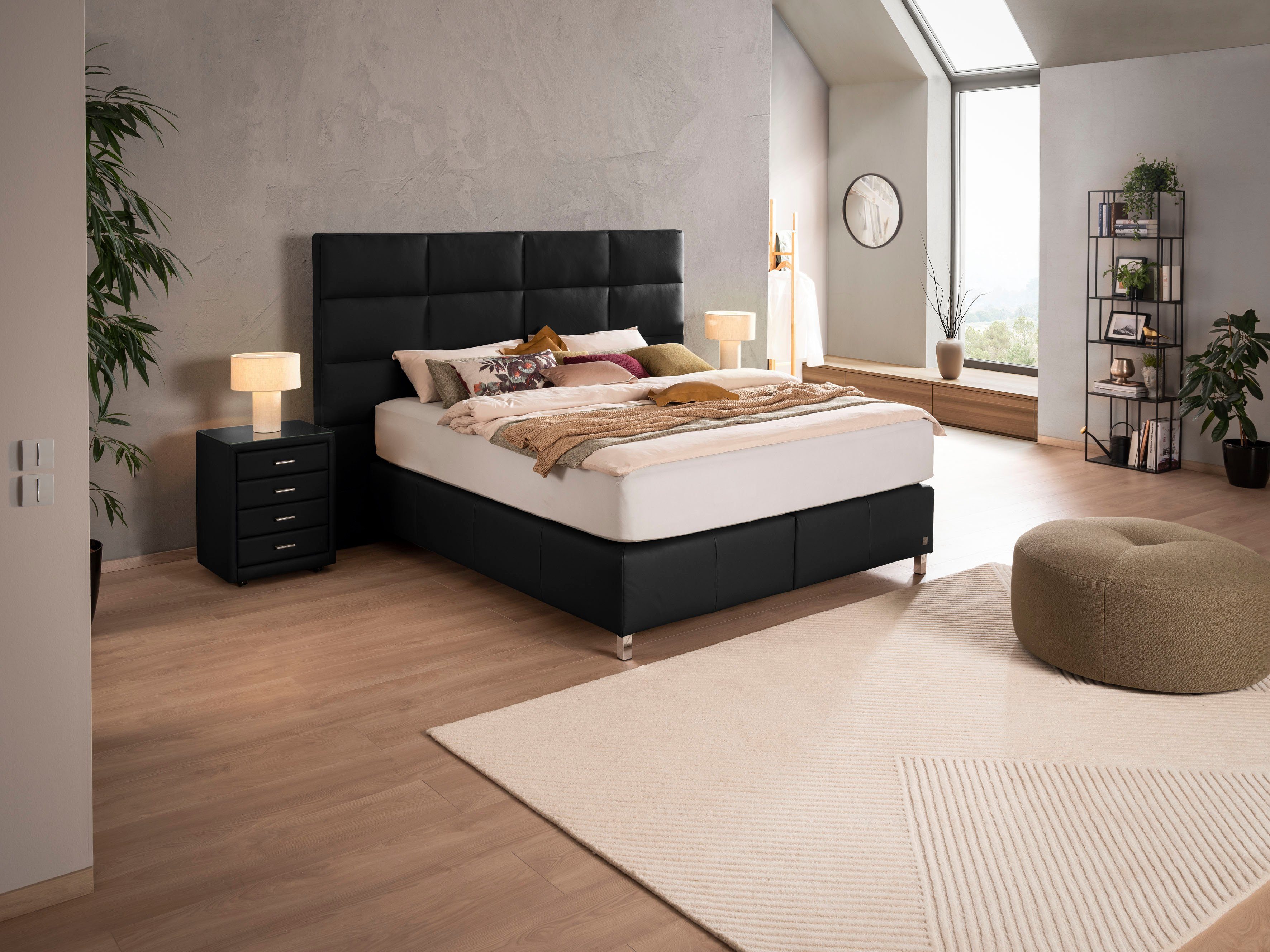 alina Boxspringbett Paige, hohes Kopfteil, in unterschiedlichen Ausführungen erhältlich