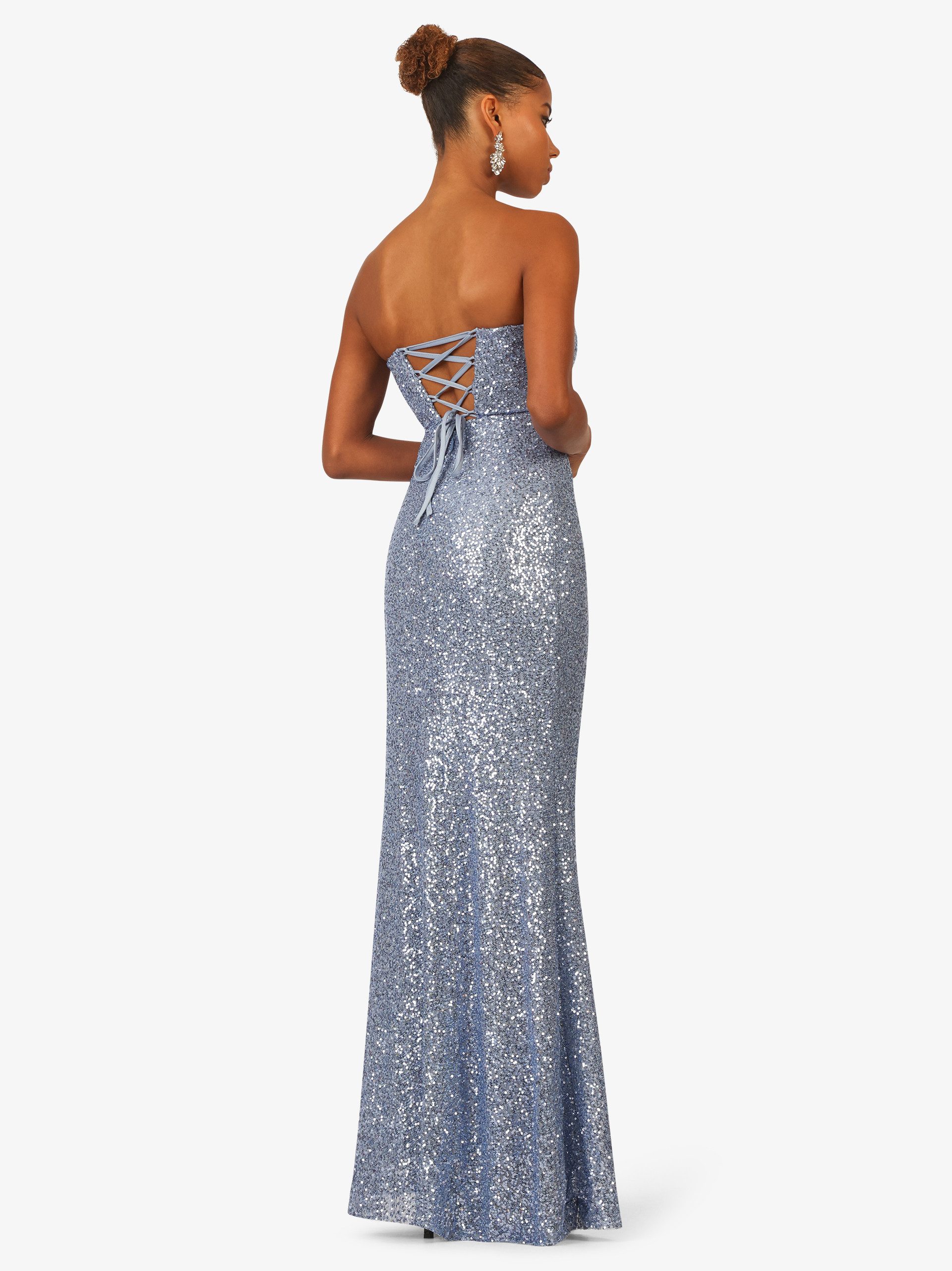 Kraimod Abendkleid mit Schnürung und Beinschlitz