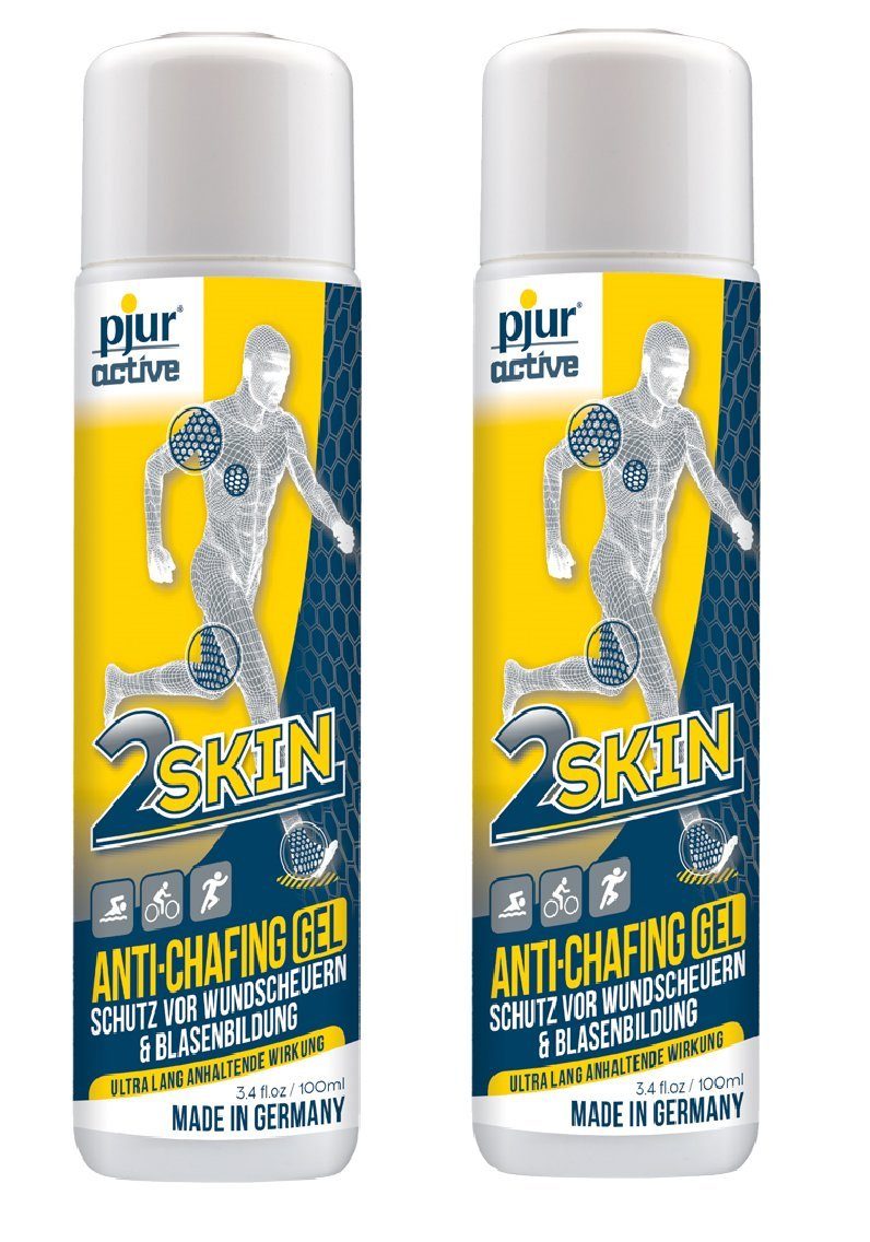 pjur Hautpflegegel pjuractive 2SKIN 2x Sportler Made Wundscheuern 100ml Chafing für & - Anti in Germany Reibung gegen Gel, perfekt