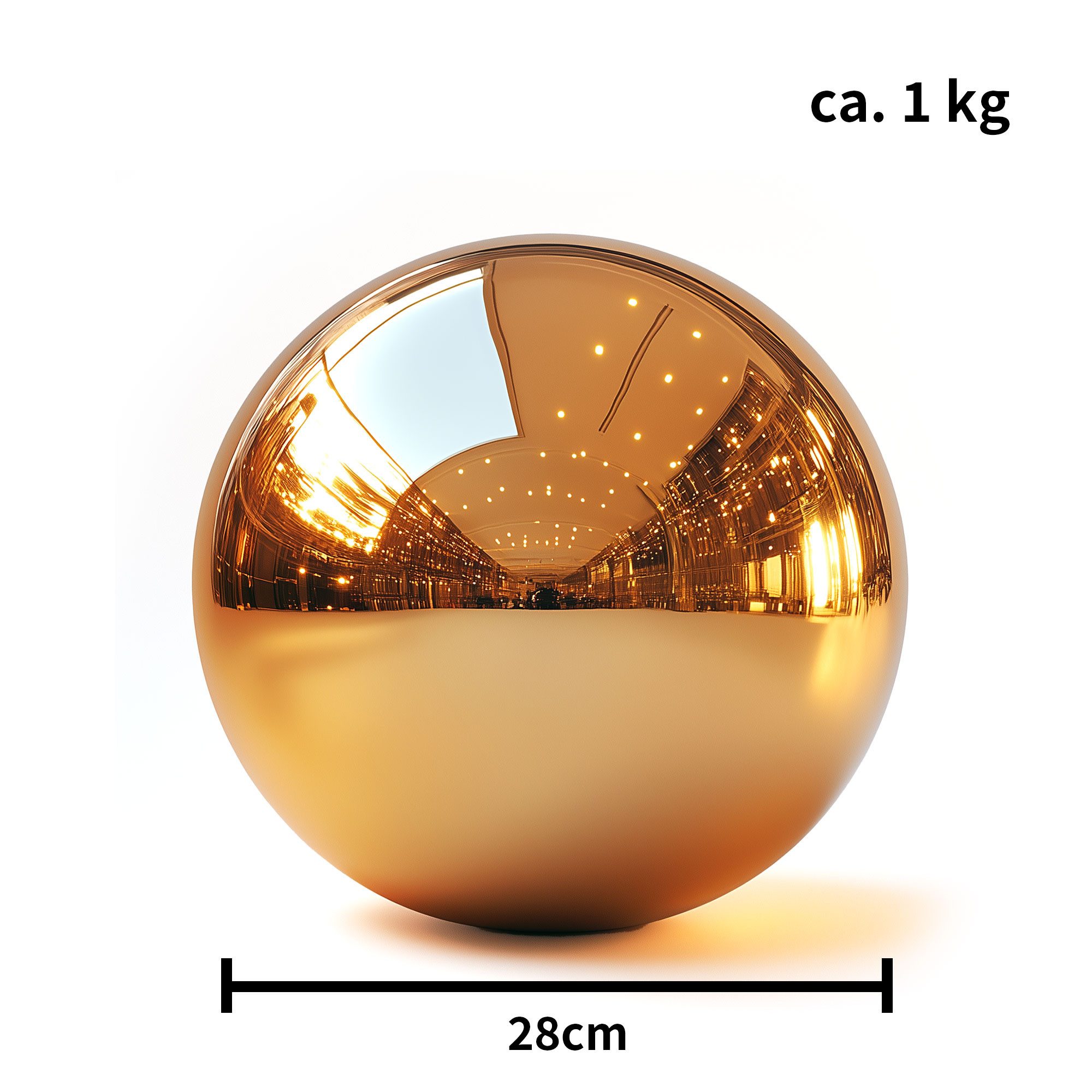 Köhko Dekokugel Köhko Dekokugel Gold polierte Gartenkugel Teichkugel Gr. 28 günstig online kaufen