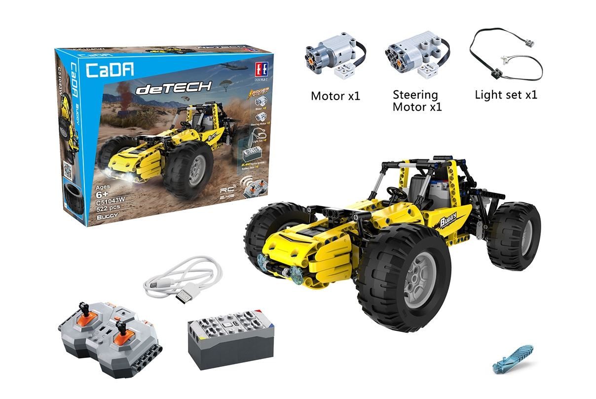 CaDA Buggy RC Klemmbausteine Baukasten Bausteine Set Spielbausteine