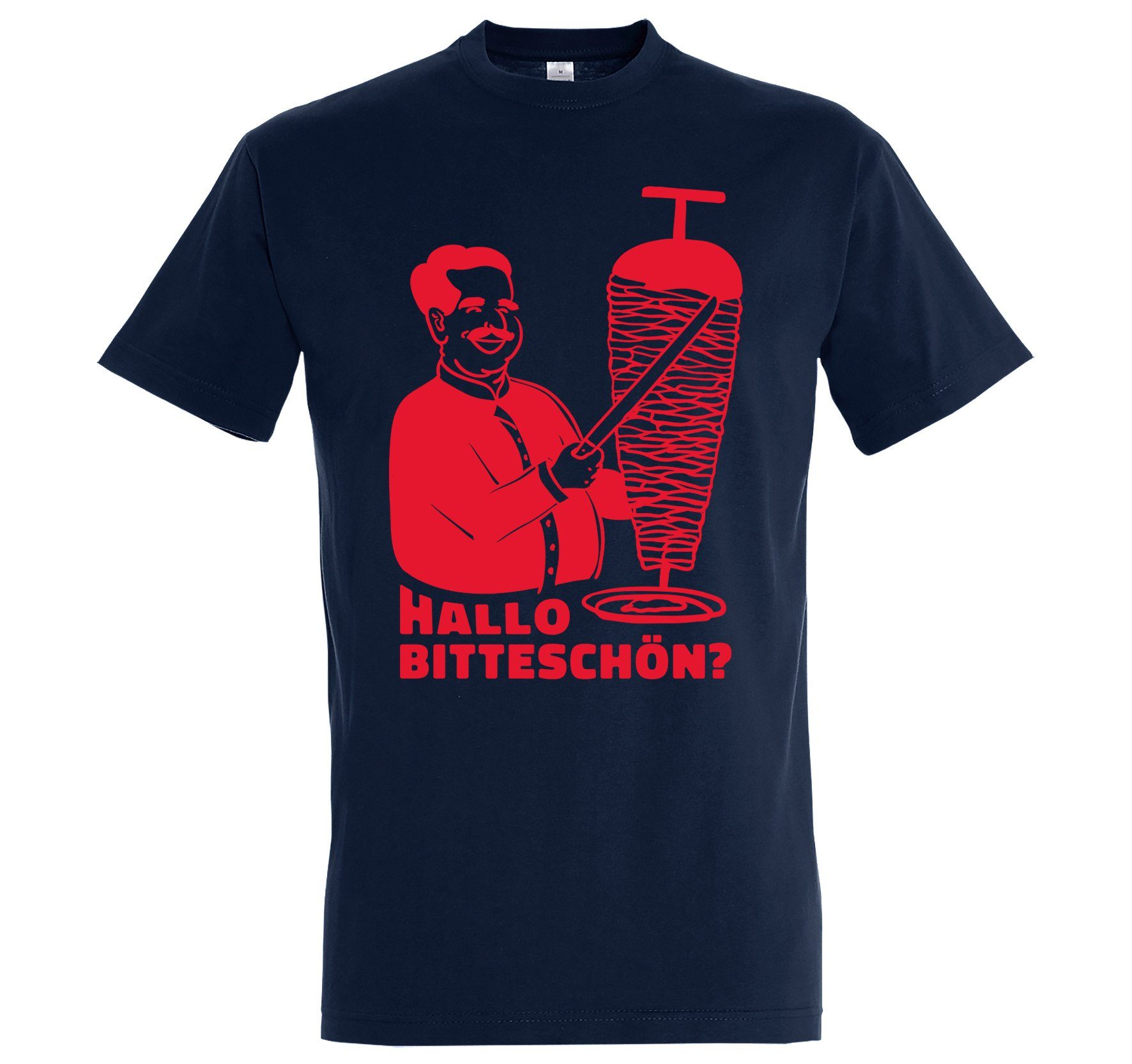 Youth Designz T-Shirt Döner Hallo Bitteschön? Herren Shirt mit lustigem Frontprint Navyblau