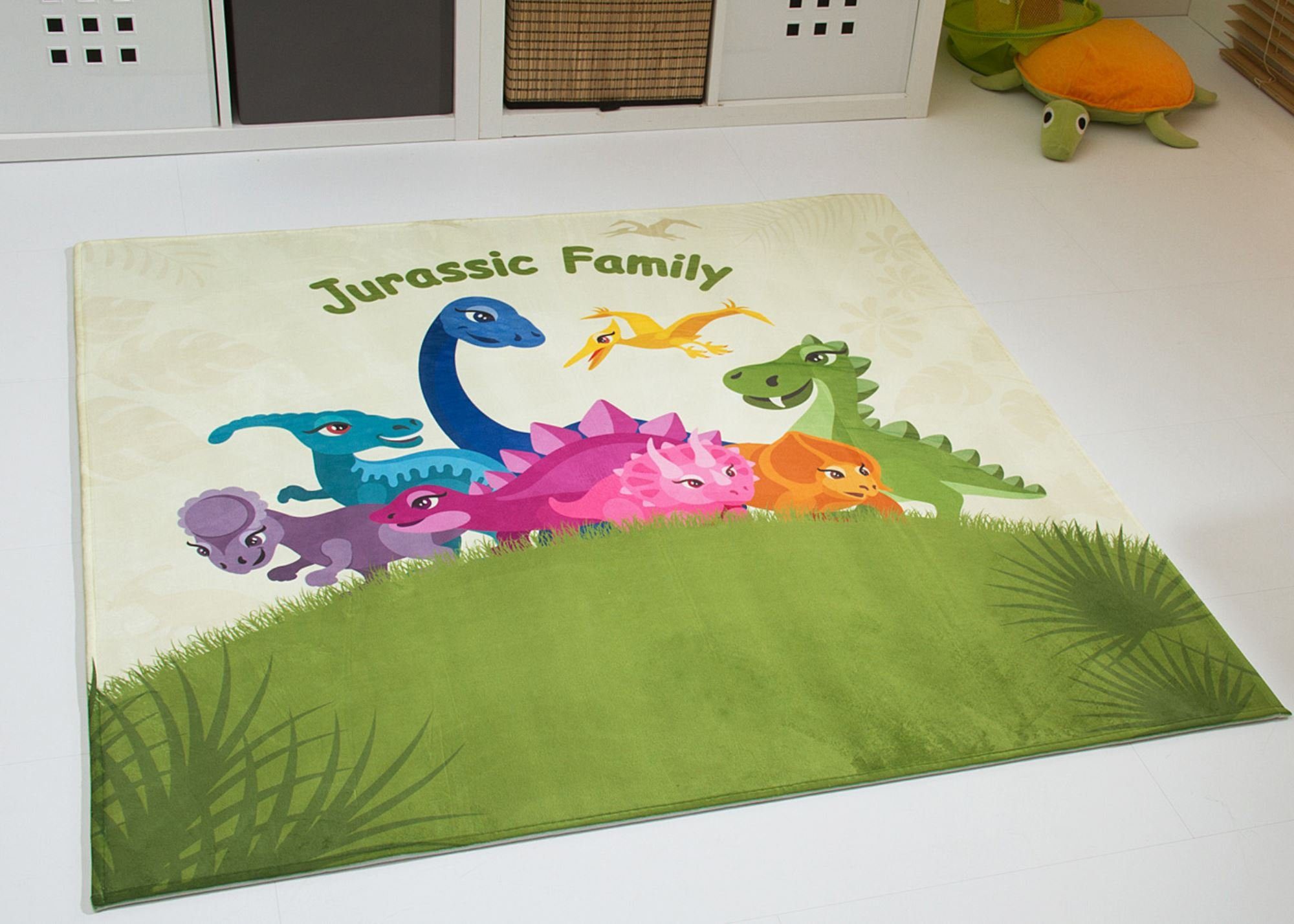 Steffensmeier Kinderteppich Jurassic Family, Rechteckig, Dino, Kinderzimmer