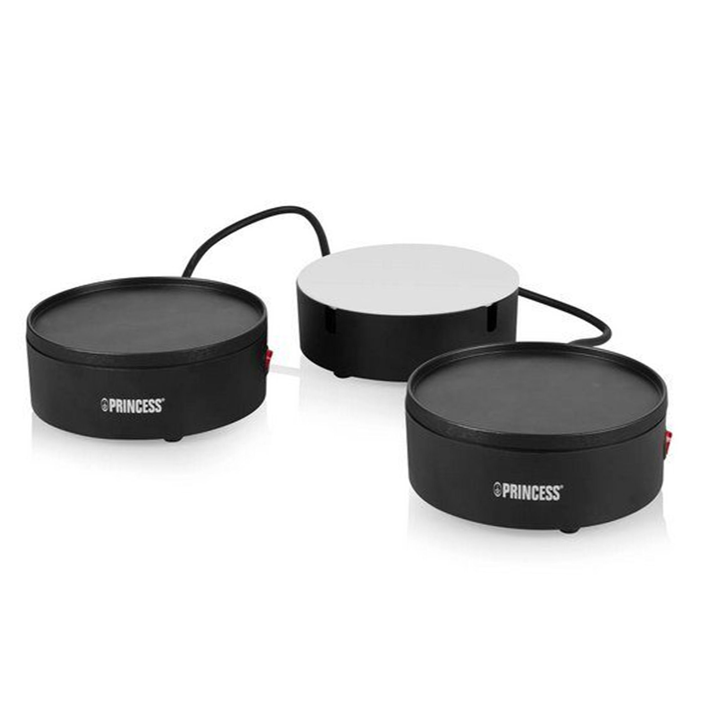 smartwares Elektrogrill Dinner-Set „You and Me“, Grillplatten und Servierplatte