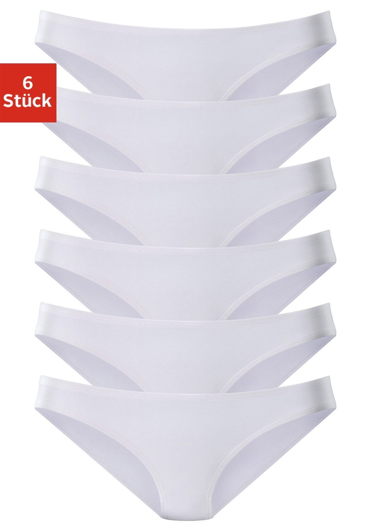 vivance active Bikinislip (6er-Pack) aus weicher Microfaser günstig online kaufen