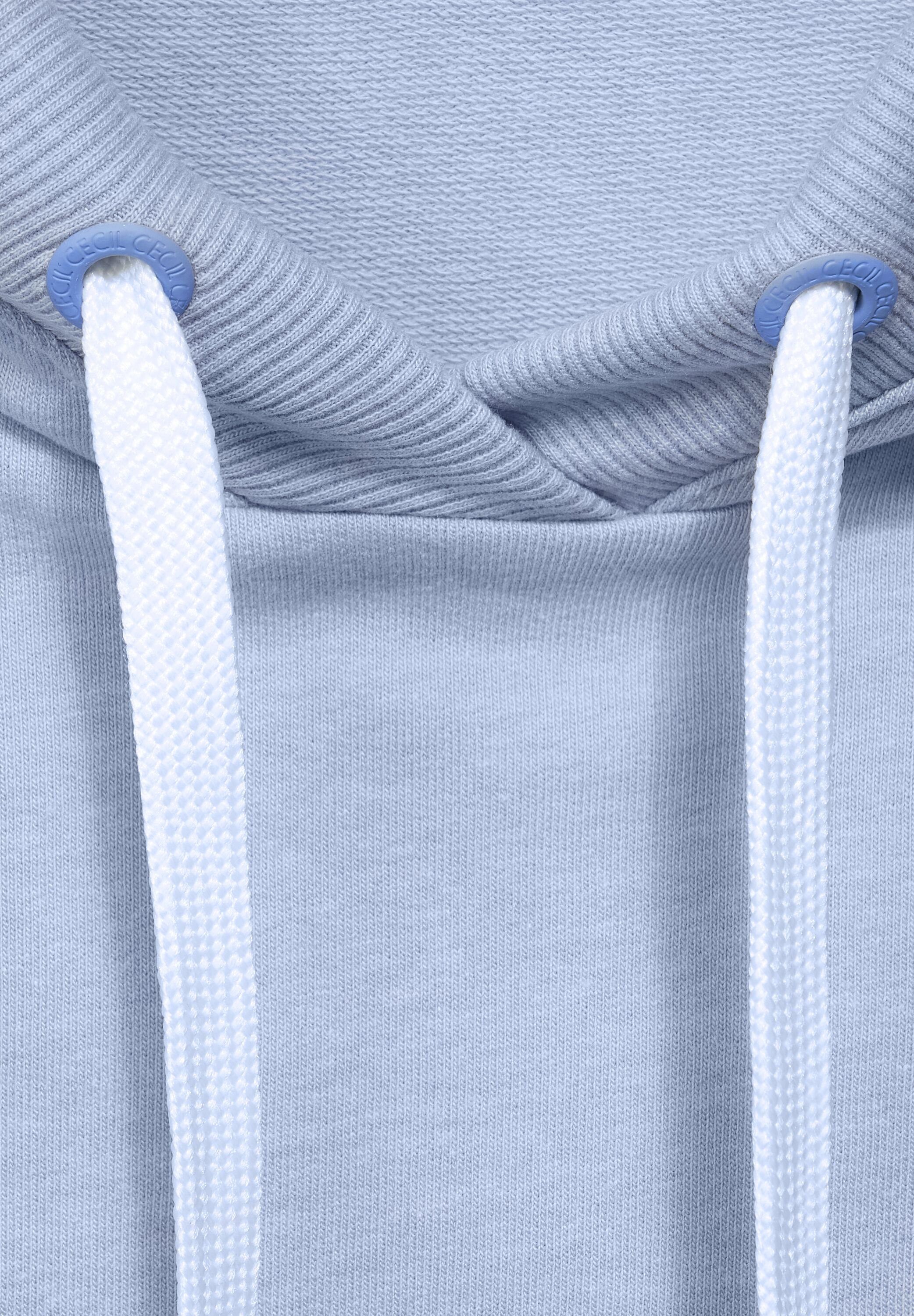Kapuze Sweatshirt blue melange Cecil light Sweatshirt mit