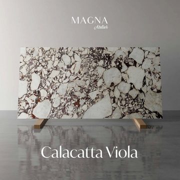 MAGNA Atelier Esstisch Tokio mit exklusiver Marmor Tischplatte, Küchentisch, Dining Table, seltener Naturstein, Unikat, 96x76cm