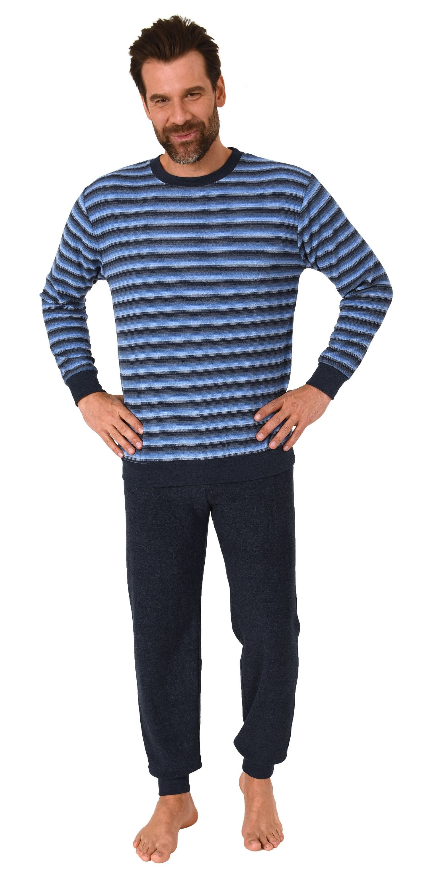 Trend by Normann Pyjama Herren Frottee Schlafanzug mit Bündchen - auch in Ü günstig online kaufen