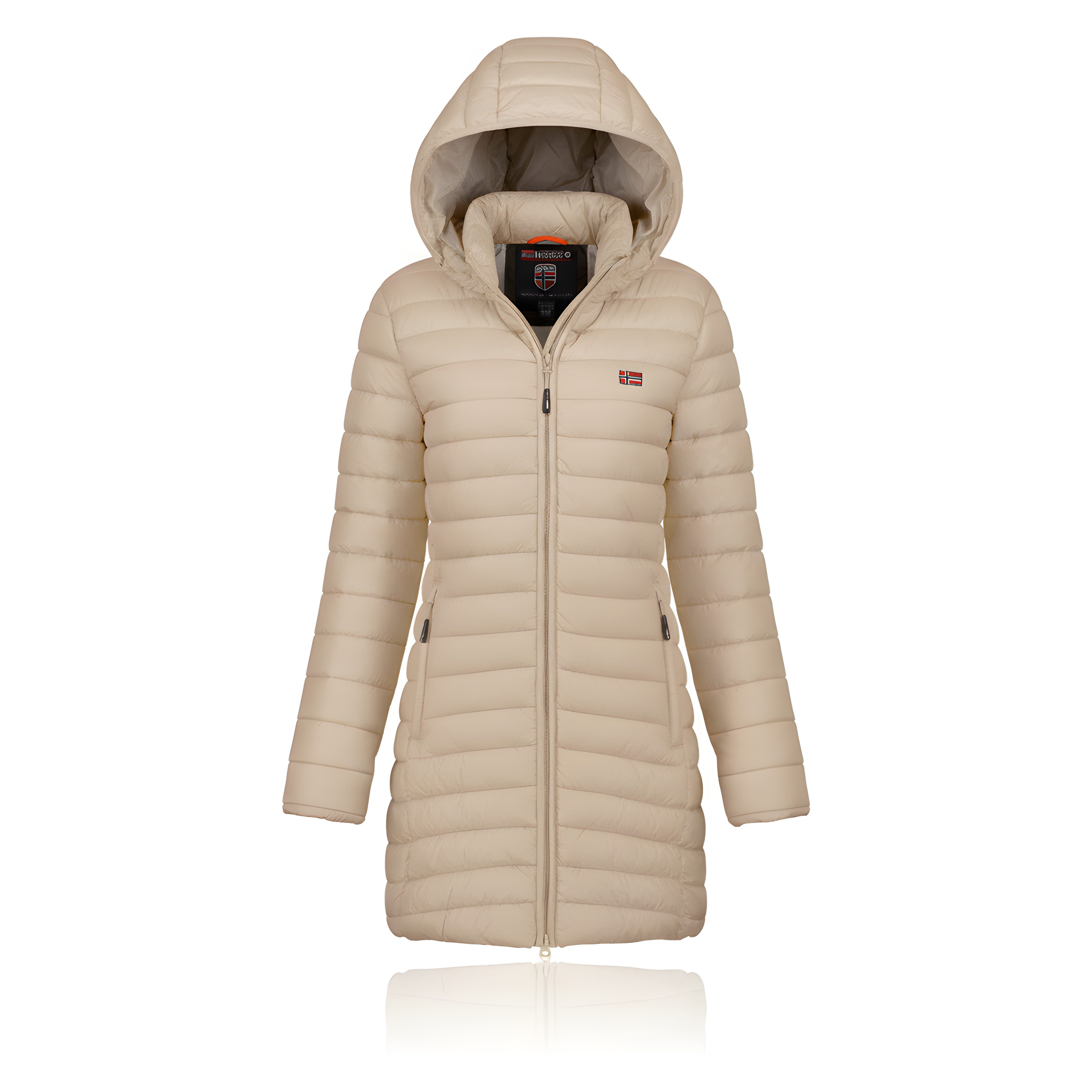 Geographical Norway Steppmantel Damen Outdoorjacke Lange Steppjacke Parka S-2XL