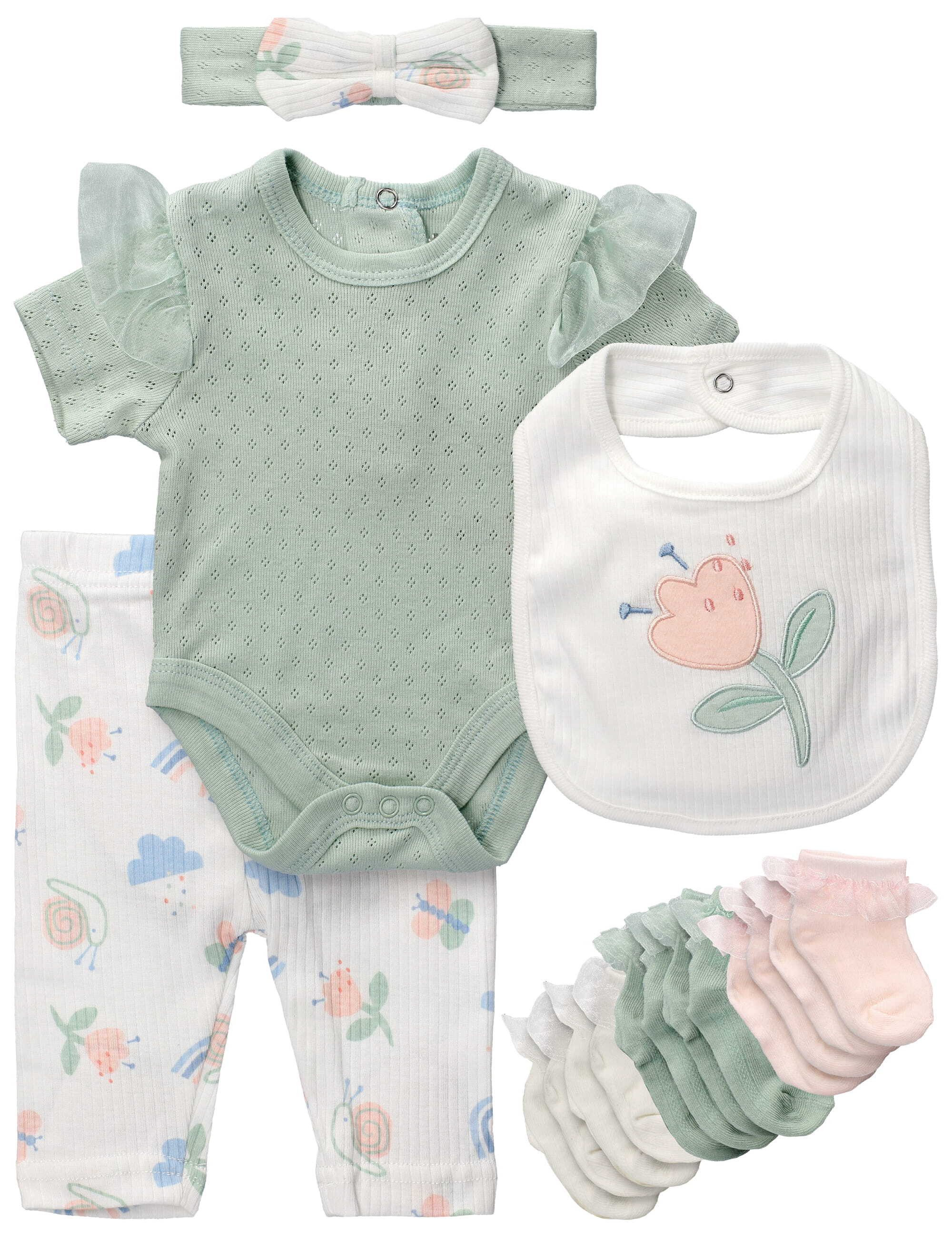 Lily & Jack Erstausstattungspaket Set Wolke, Rosen, Schnecke (Set, 1-tlg., 10 Teile)