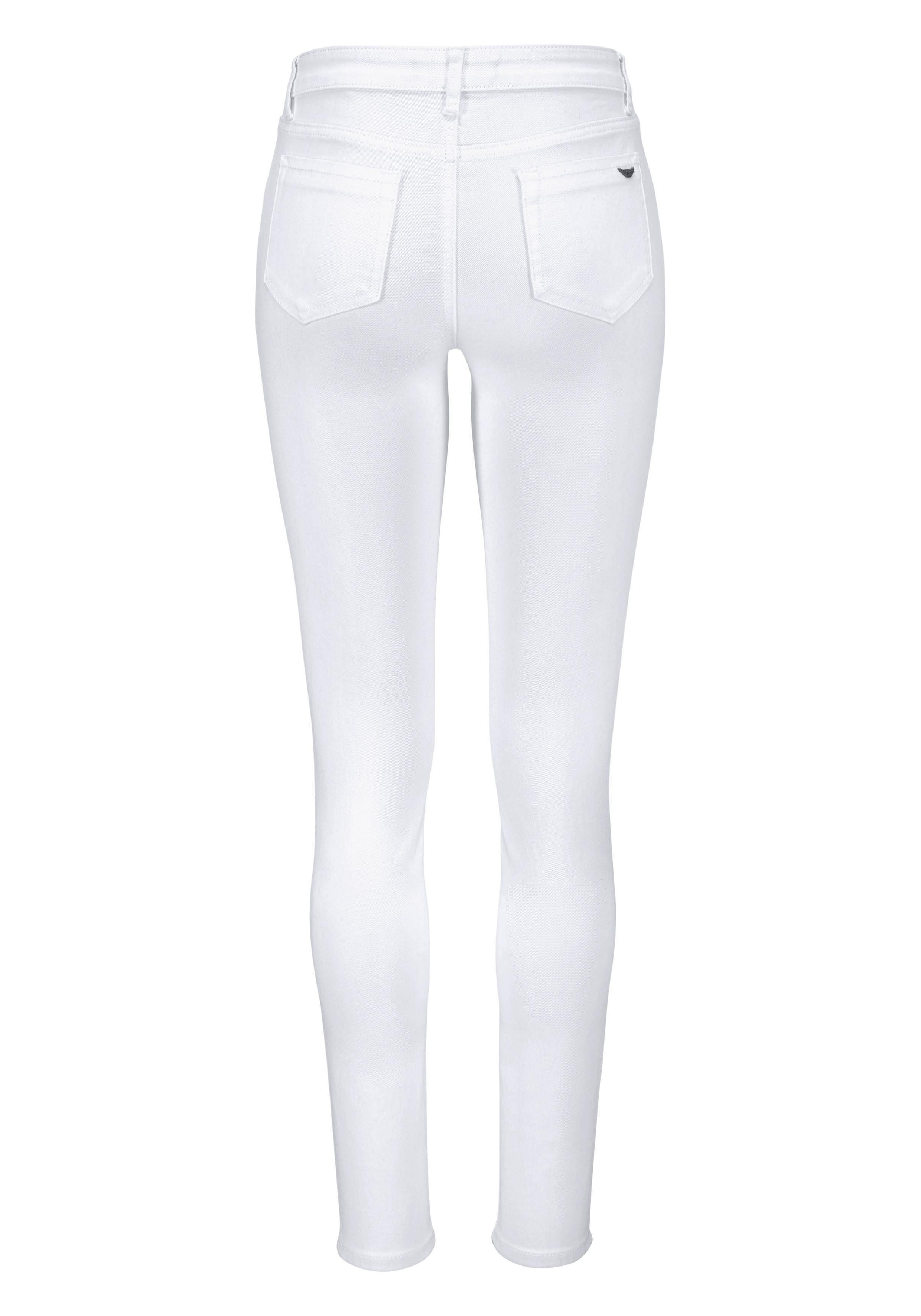 Arizona Skinny-fit-Jeans Ultra-Stretch white Mid Waist