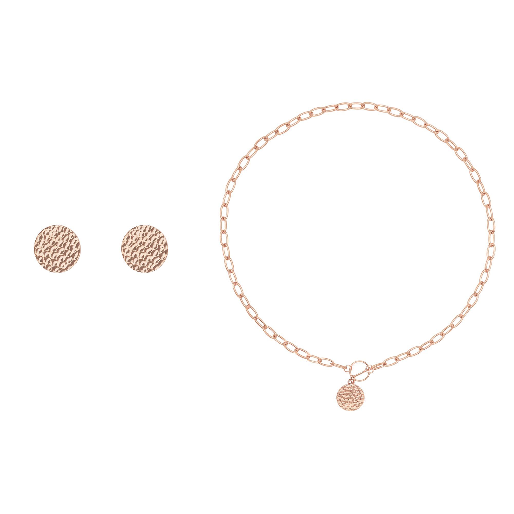 Heideman Collier Set Lucy rose goldfarben (inkl. Geschenkverpackung), Geschenkset Damen mit Halskette und Ohrring