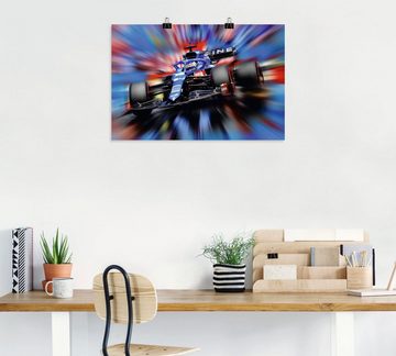 Artland Wandbild Fernando Alonso - Spanien, Auto (1 St), als Leinwandbild, Poster in verschied. Größen