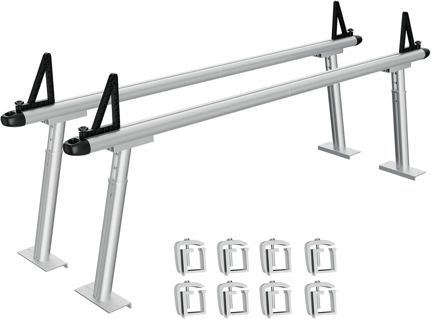 GarveeMore Dachträger (Schwerlast-LKW-Gepäckträger, 2-St., 43–73 cm verstellbarer, Tragkraft 360 kg, C-Klemmen), 180,3 x 20,1 x 73,7 cm