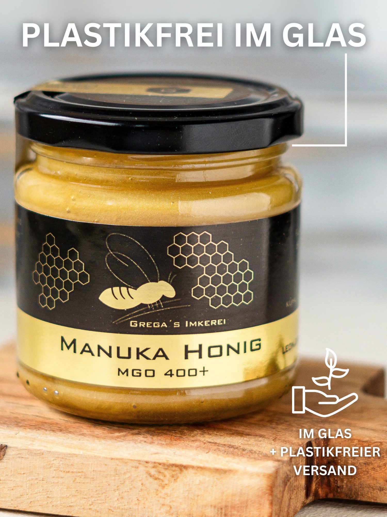 Grega´s Imkerei Honig Manuka Honig MGO 400+ Labor Zertifiziert, 1 x 250 g, (Original aus Neuseeland, Cremiger Honig), in deutschen Laboren getestet & zertifizie – Bild 5 von 5