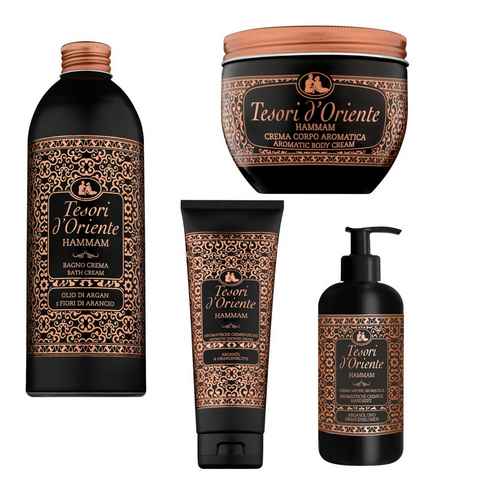 Tesori d´Oriente Pflege-Geschenkset Wellness Ritual Hammam Sinnliche Körperpflege, Reise in den Orient Set, 4-tlg., Cremebad, Körpercreme, Cremedusche, Cremeseife