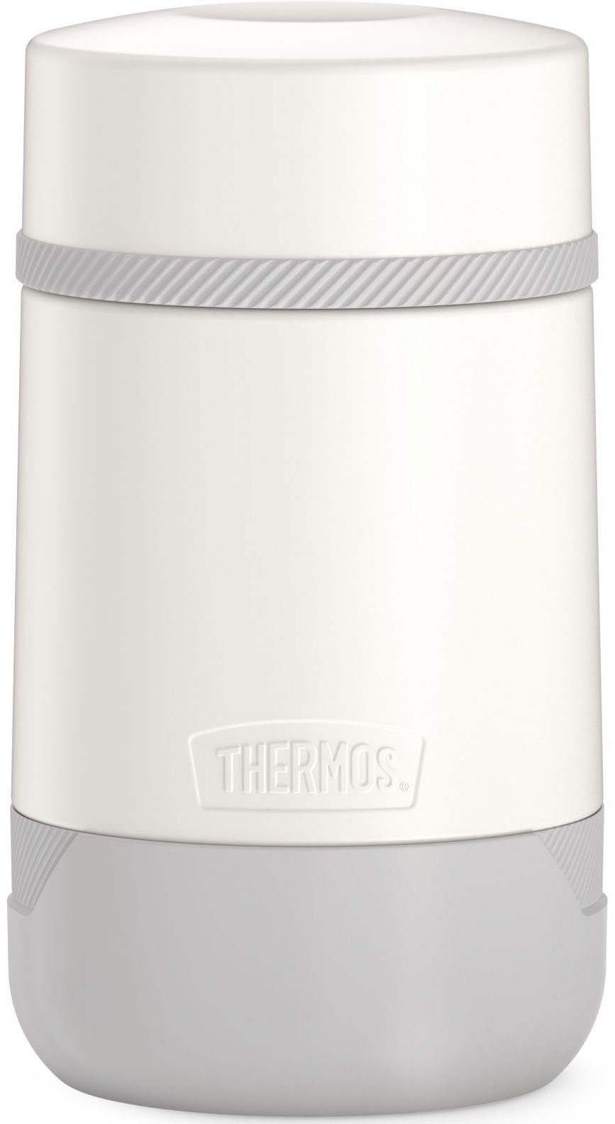 THERMOS Thermobehälter GUARDIAN snow Edelstahl, FOOD (1-tlg), Silikon, mat JAR, ml white 500