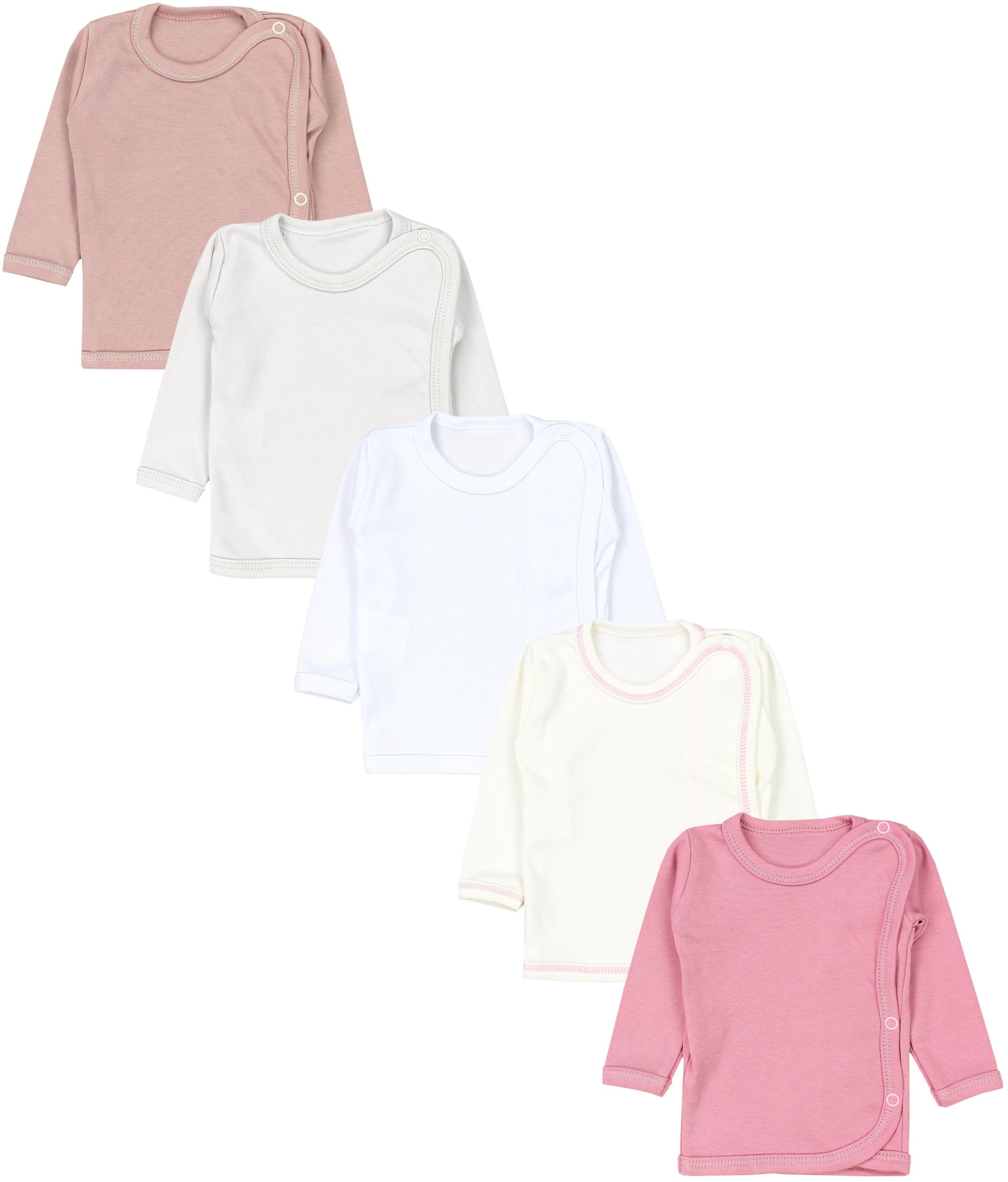 Wickelshirt TupTam Unisex Baby Wickelshirt Langarm 5er Pack