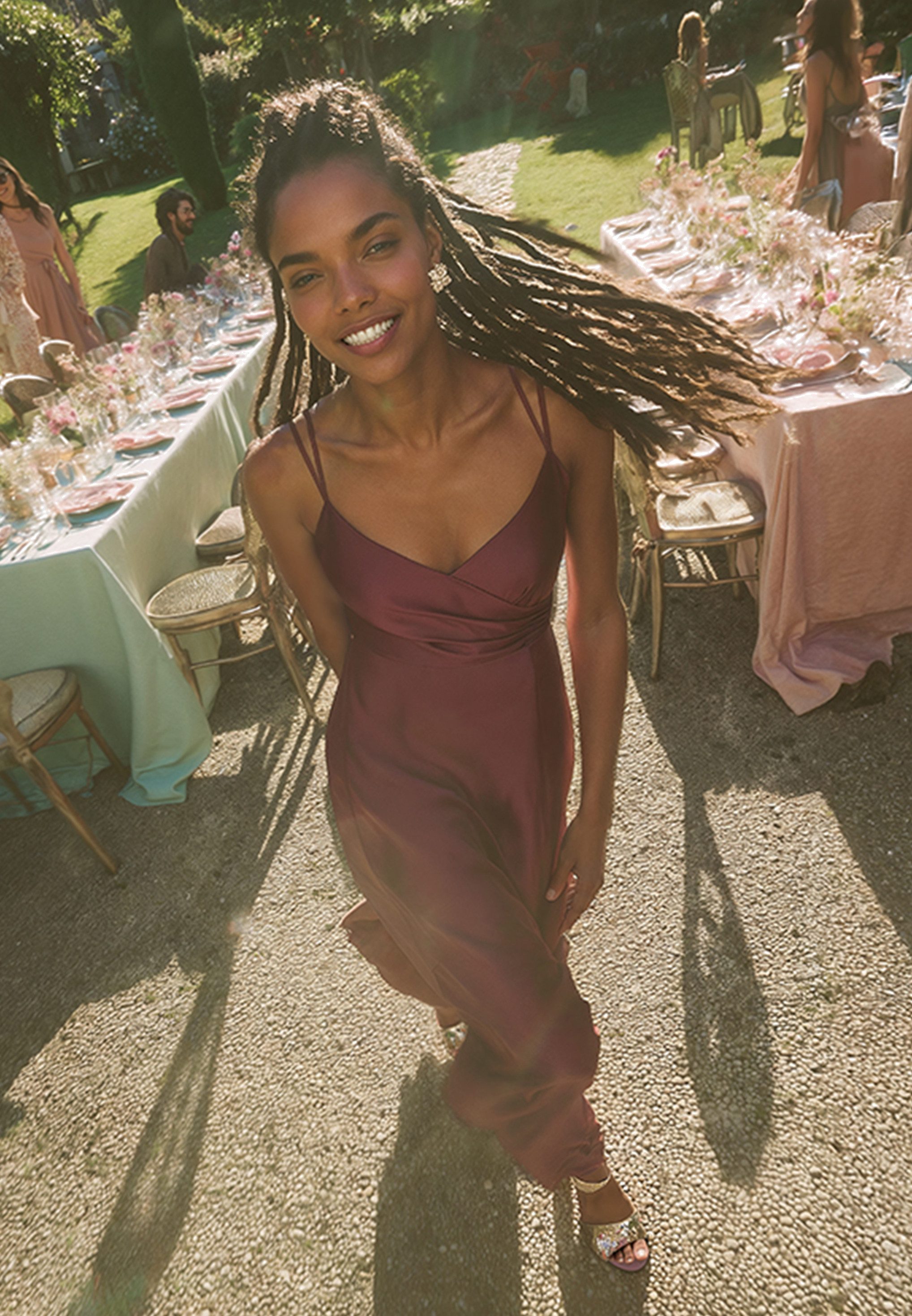 Vera Mont Abendkleid Damen mit V-Ausschnitt