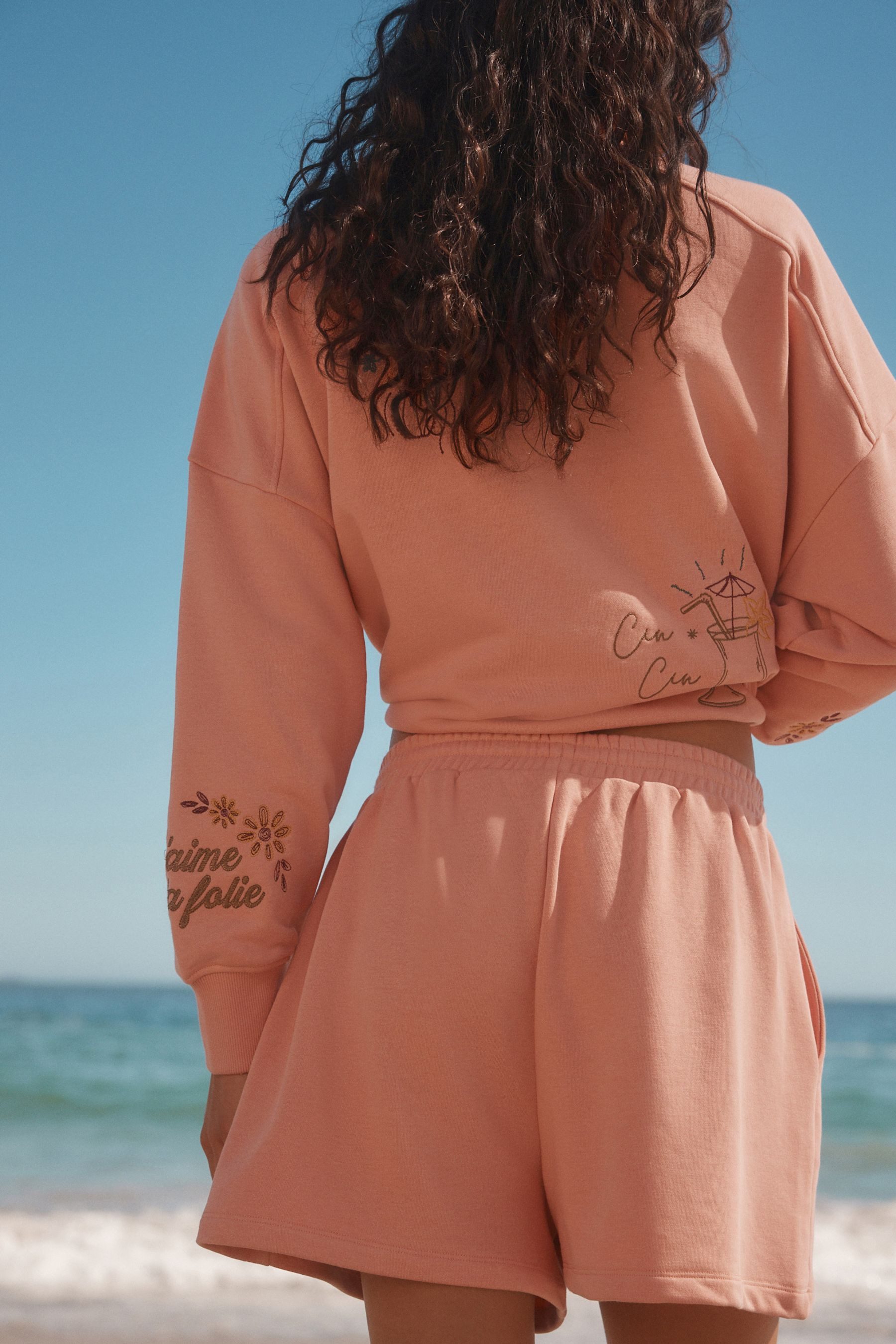 Next Shorts Shorts mit Stickerei, Essen und Cocktails (1-tlg) günstig online kaufen