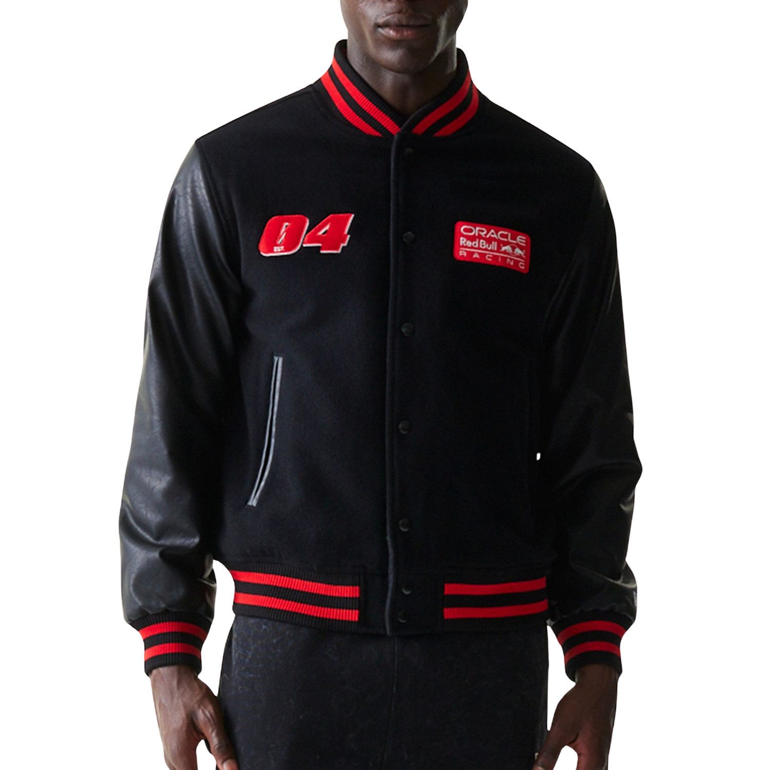 Red Bull Racing Collegejacke Red Bull Racing Collegejacke New Era - schwarz