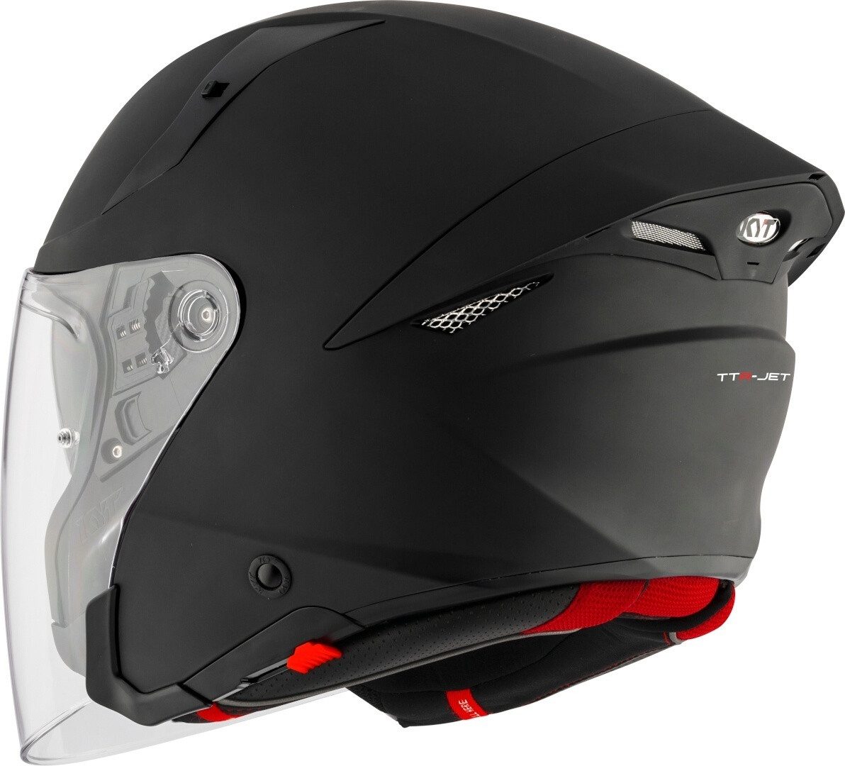 KYT Motorradhelm TTR-Jet Plain Jethelm, integriertes Sonnenvisier