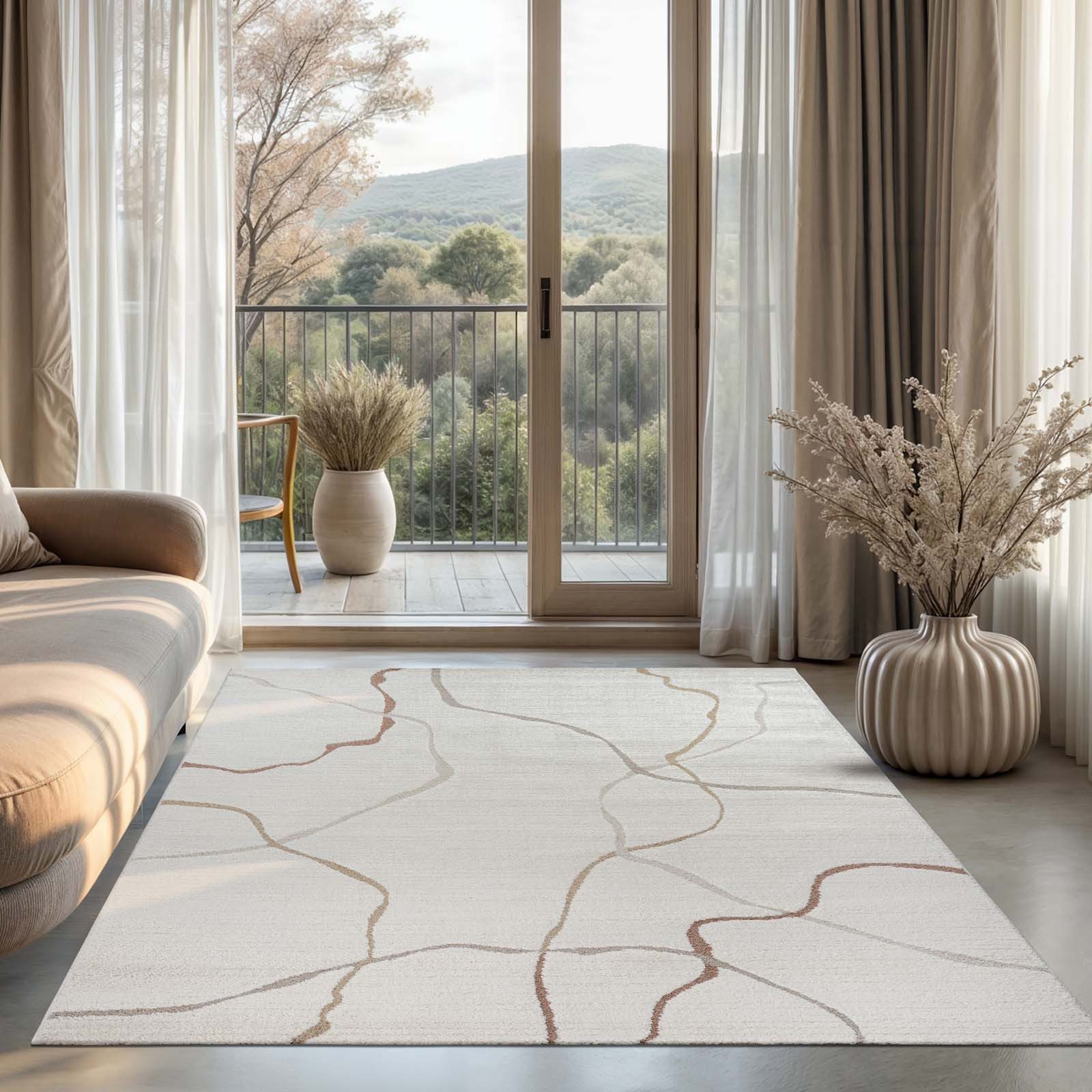 TaraCarpet Teppich Emilia Creativ Marmor Pastellfarben Wohnzimmer Schlafzim günstig online kaufen